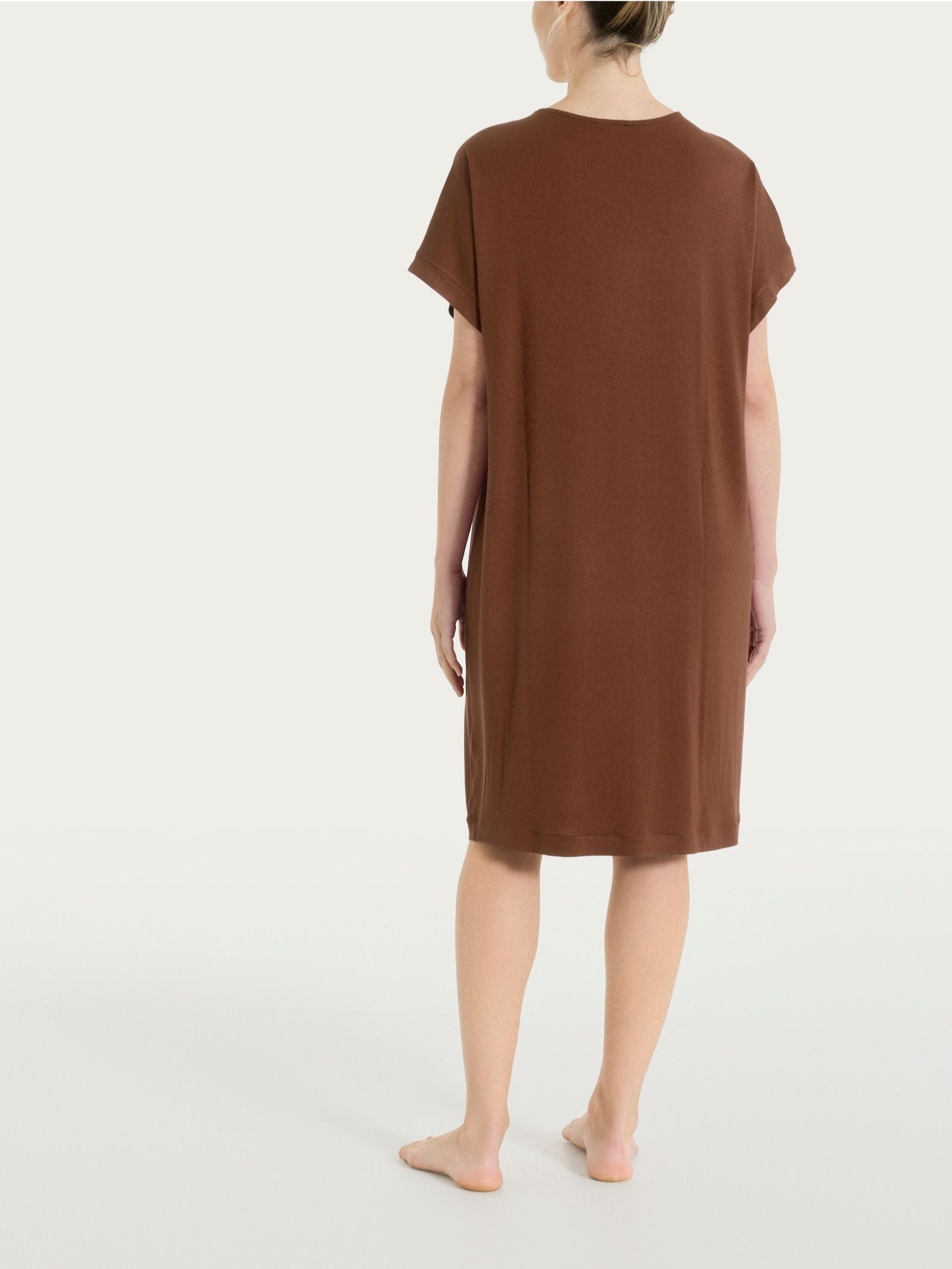 Ragno Viscosa Summer Abito Occhielli Chocolate jersey