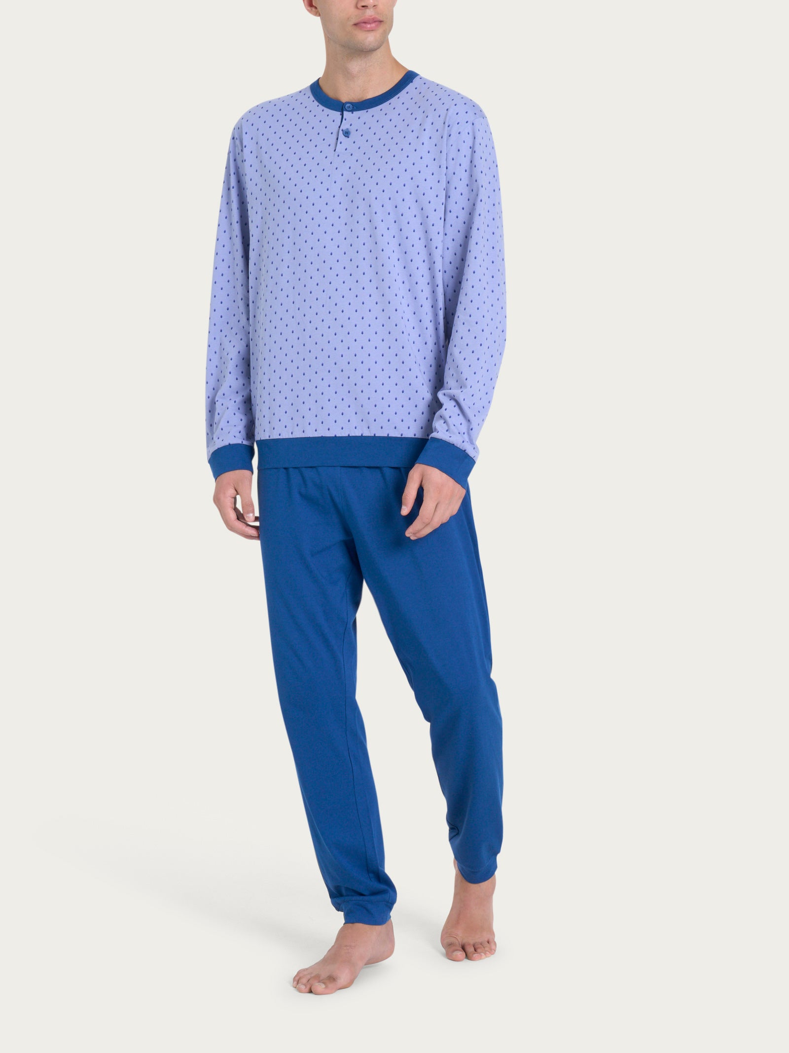 Ragno Jersey Cotone Pigiama Serafino uomo purple cotone