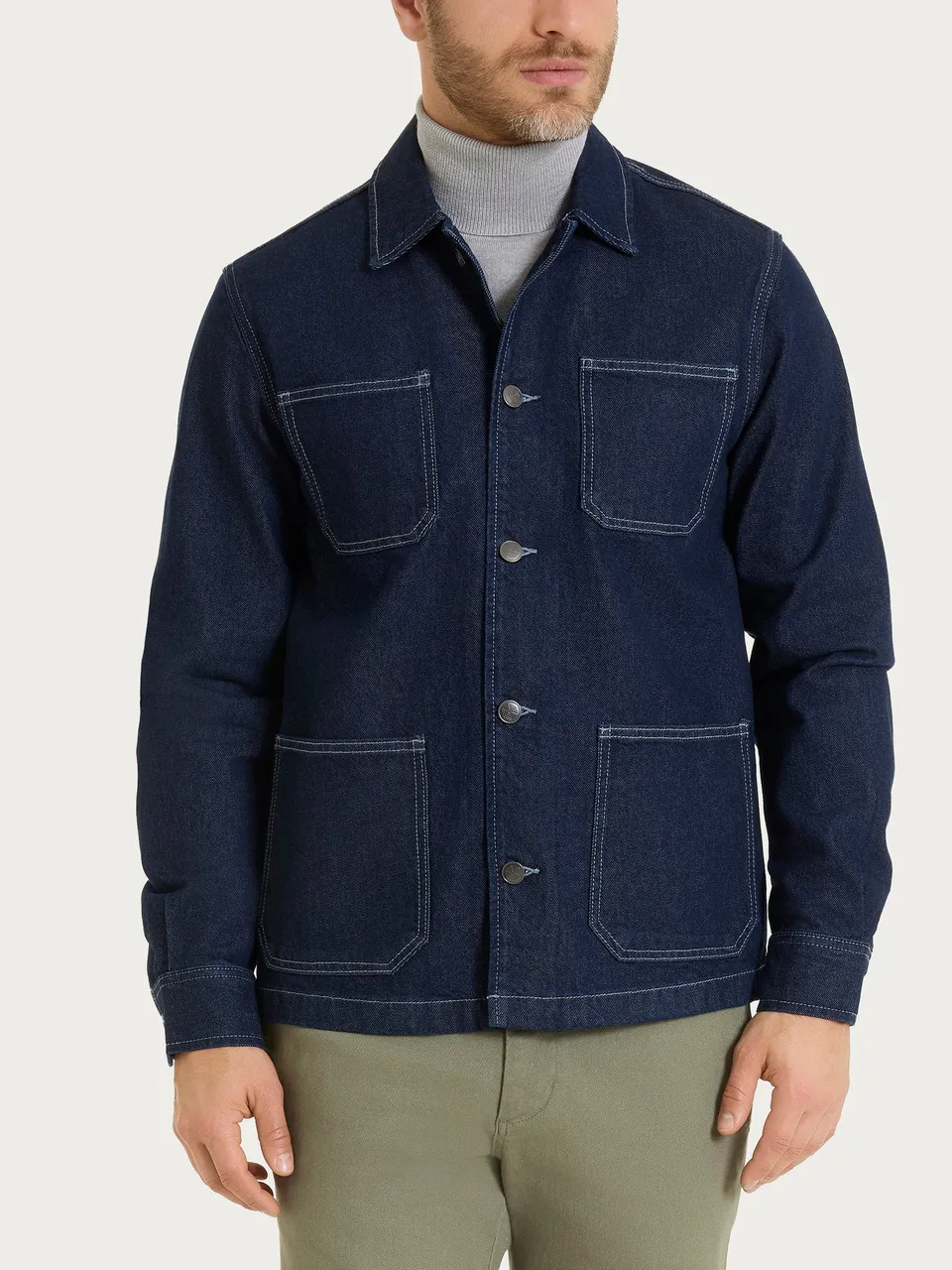 Ragno Super Denim Utility giacca uomo Dark Navy