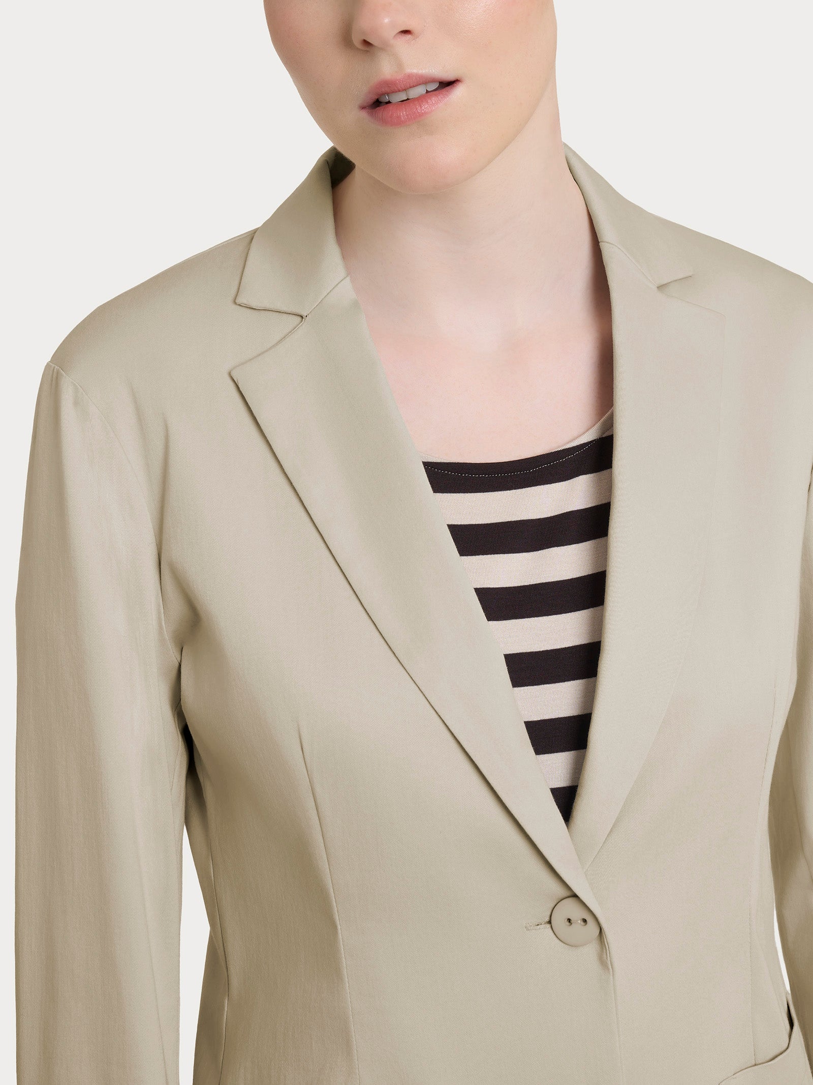 Ragno Satin Power Blazer due bottoni marrone cotone