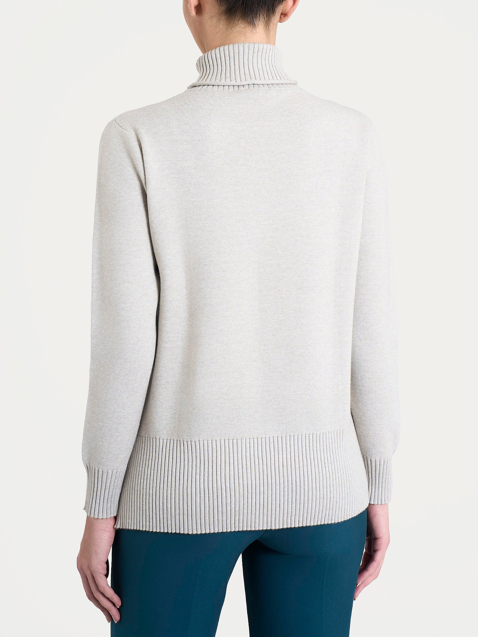 Ragno Super Soft dolcevita donna boxy champignon asimmetrico