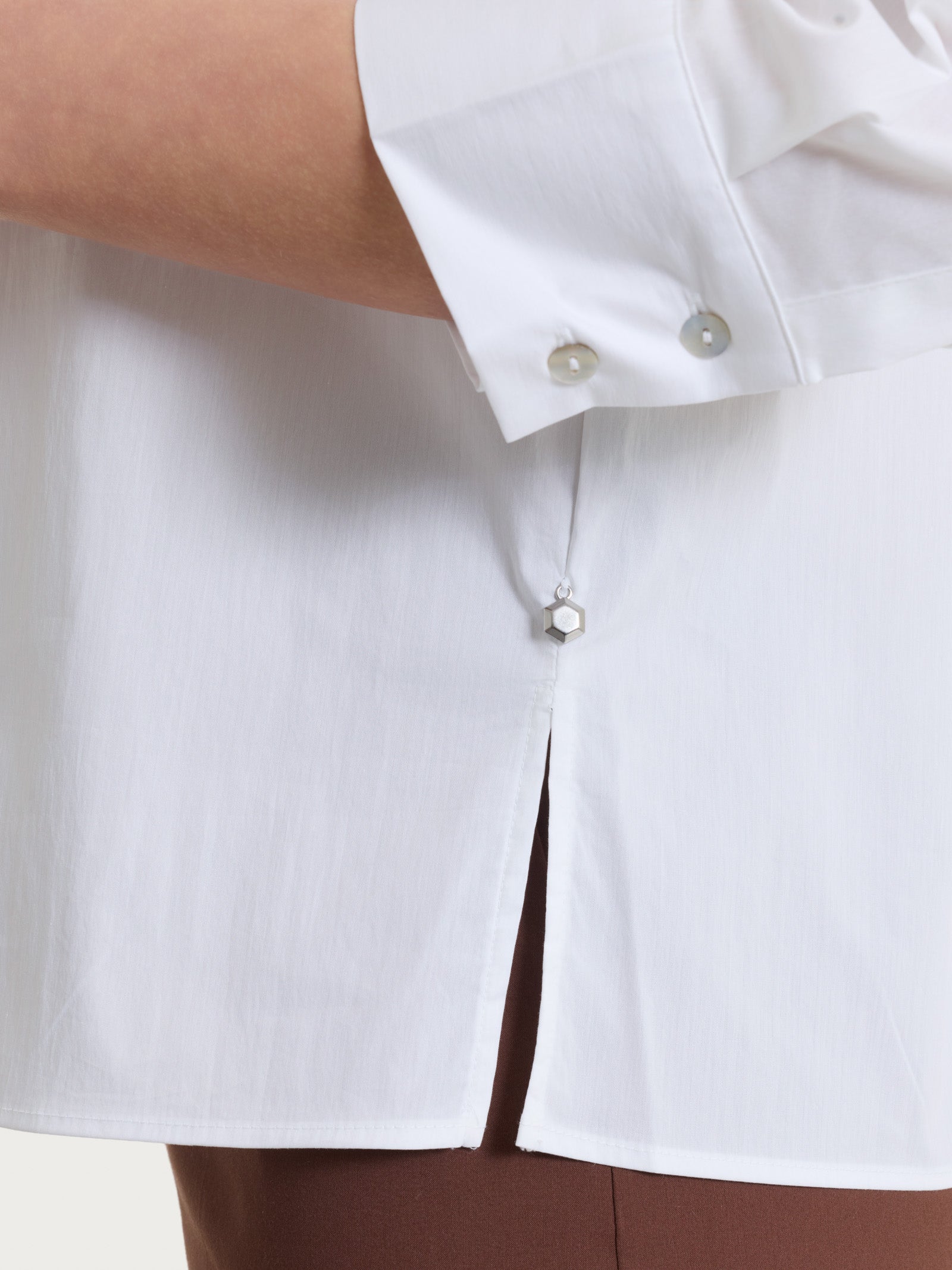 Ragno Puro Cotone camicia manica 3/4 Bianco