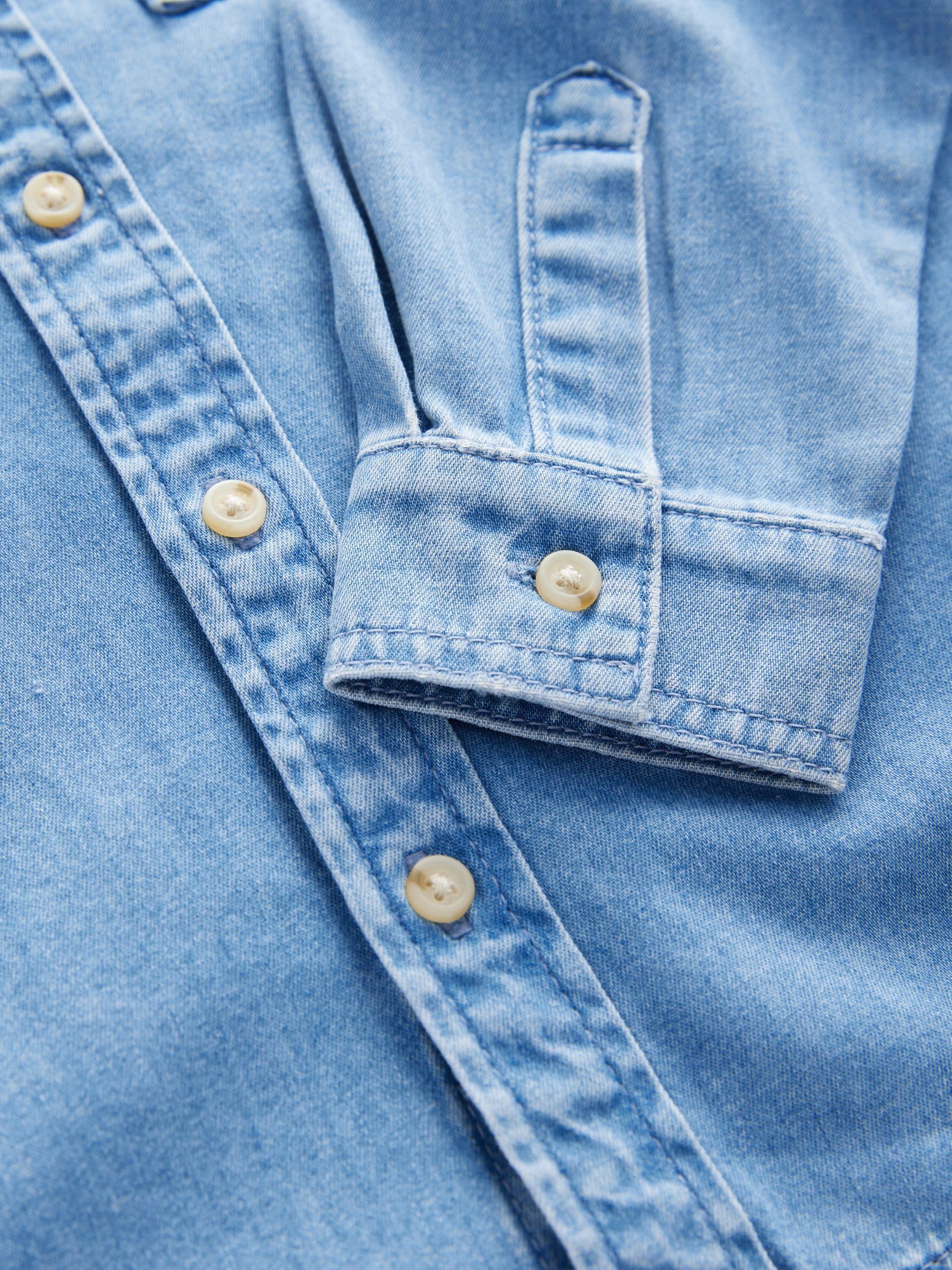 Next Camicia Jeans Bambino Manica Lunga Taglia 110 Cotone