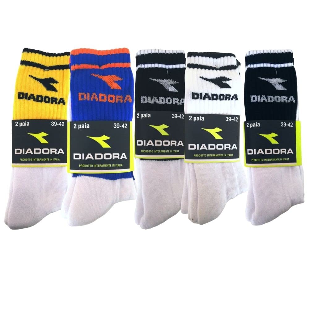Diadora calzini paddle tennis spugna bianco 39-42 2 paia