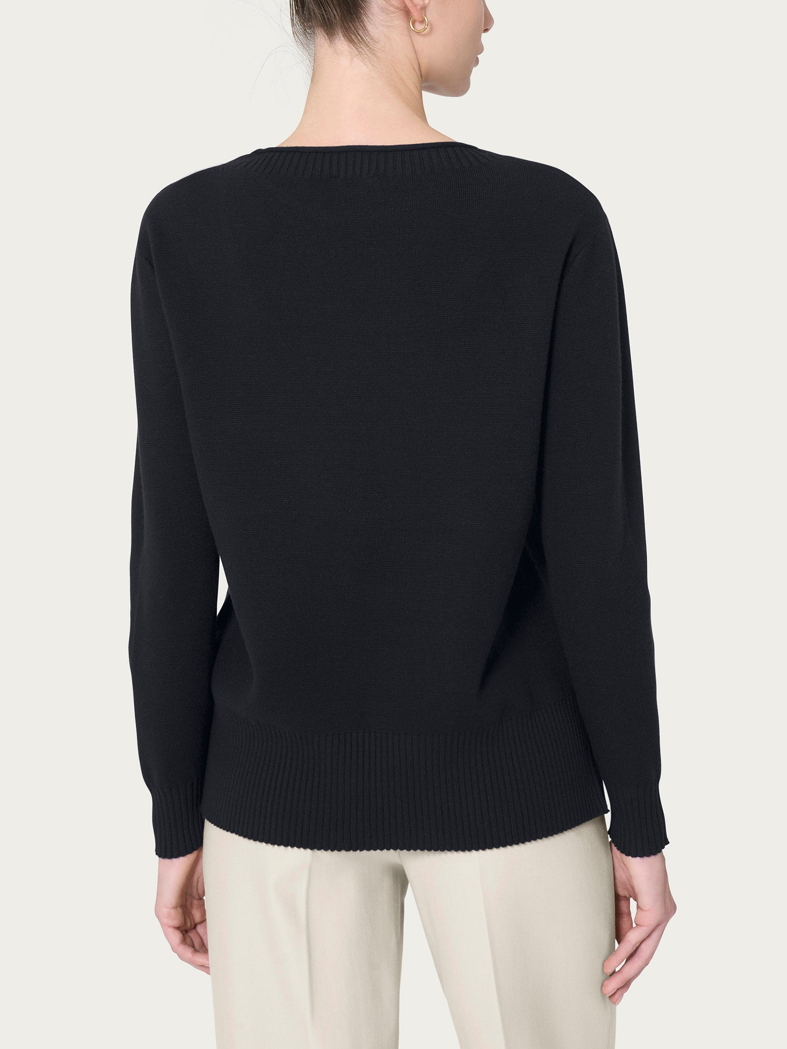Ragno Super Soft Maglia Girocollo Nero manica lunga