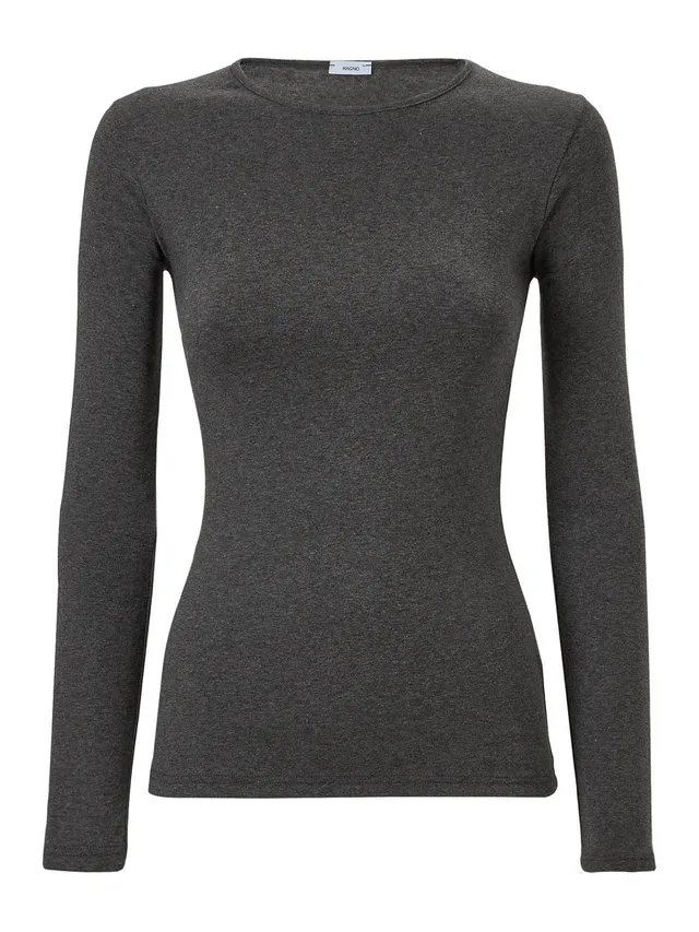 Ragno Thermo Cotton maglietta girocollo ardesia manica lunga