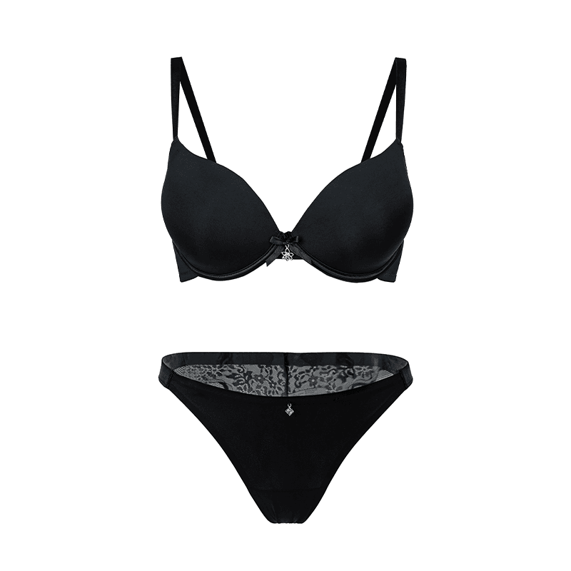 Maria Grazia Severi Seamless Microfiber & Leopard completino nero microfibra