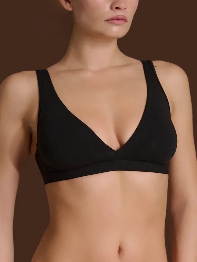 Ragno beYOUtiful YouUp reggiseno a vela cotone nero senza ferretto