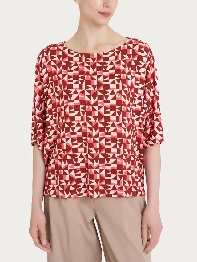 Ragno Maglione Girocollo Viscosa Fantasia Dubarry boxy