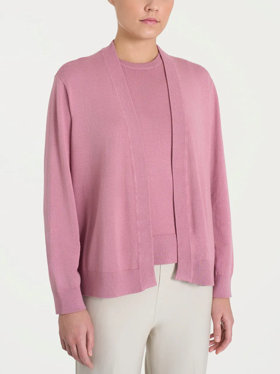 Ragno Four Seasons Short Cardigan donna lilla in viscosa