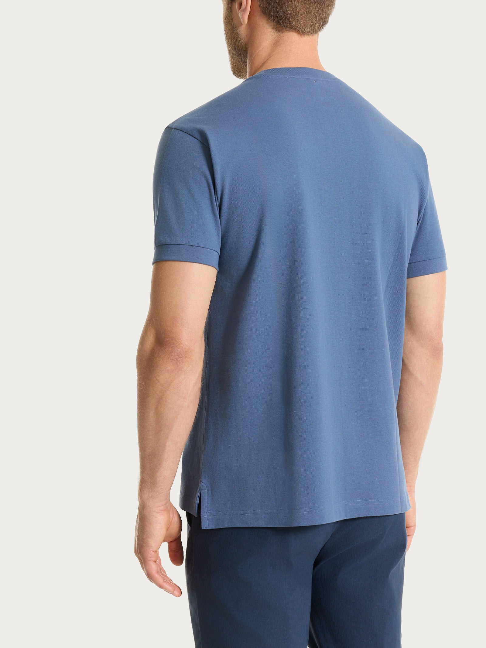 Ragno Eco Cotton maglietta uomo Vintage Indigo piquet