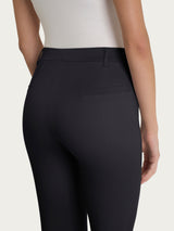 Ragno Satin Power Flare con Spacchi Pantaloni Nero satin