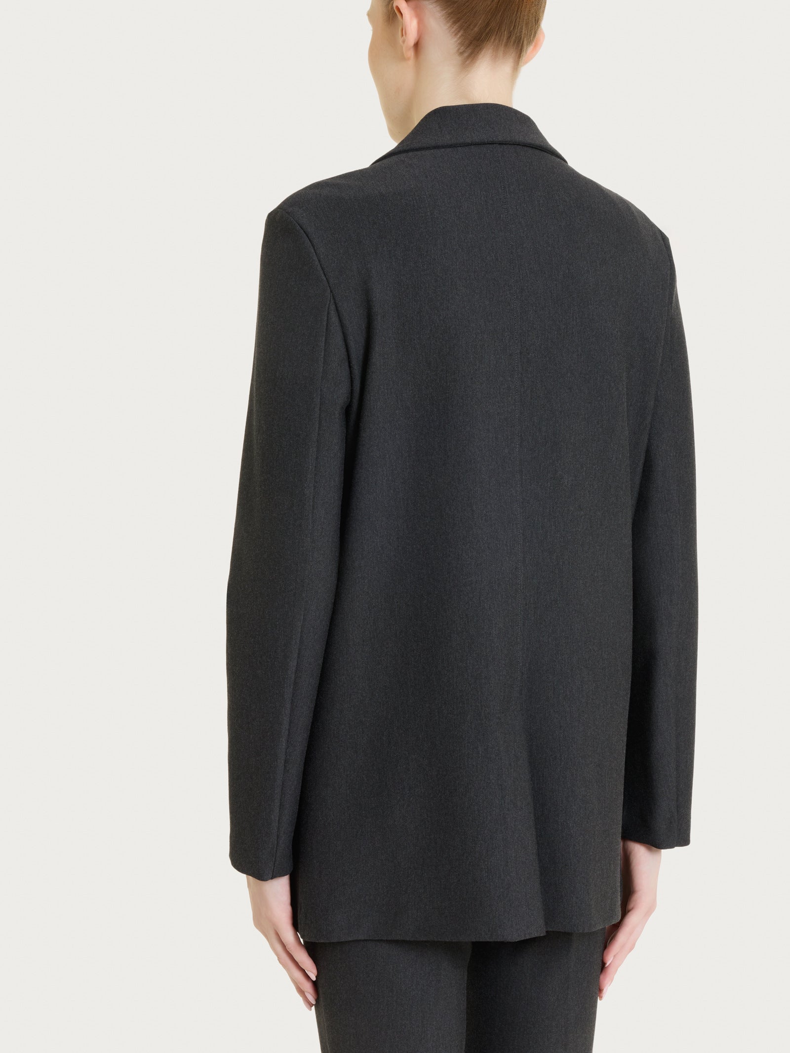 Ragno Compact Blazer Over Rever Lancia Oscuro Mel. Destrutturato