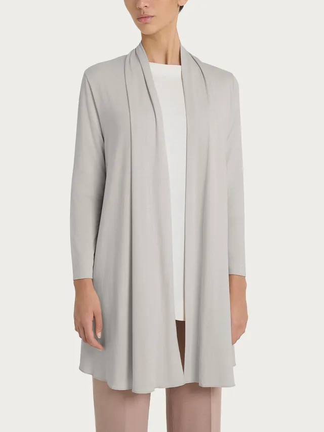 Ragno Viscosa Summer cardigan Dawn Blue viscosa aperto