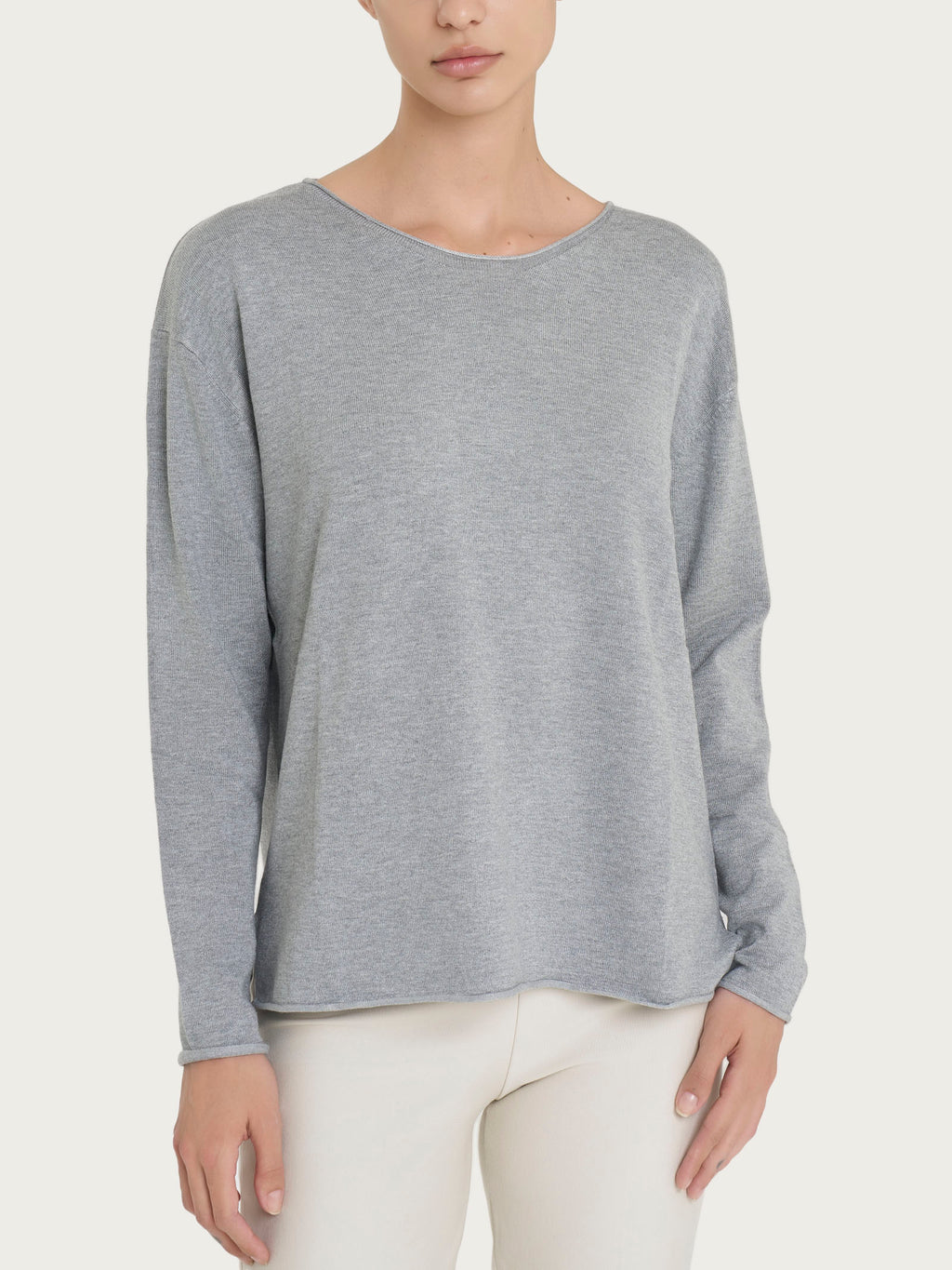 Ragno Four Seasons maglia girocollo Gravel Mel viscosa