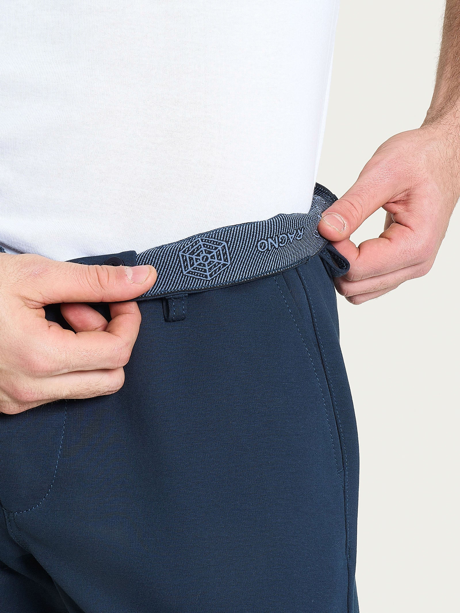 Ragno Cotton Compact pantalone chino tasche america blu