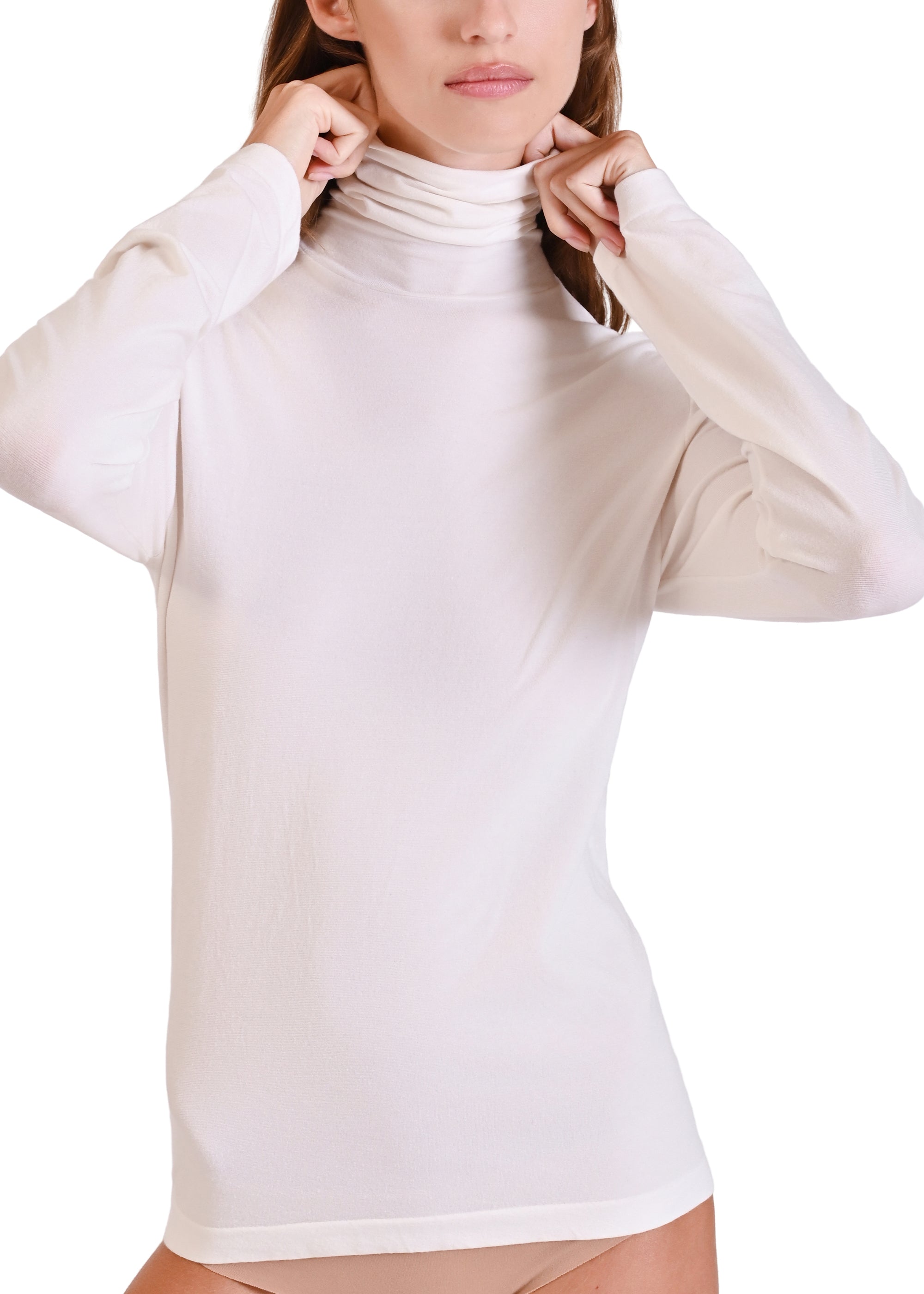 Philippe Matignon maglia collo alto seta modal M/L