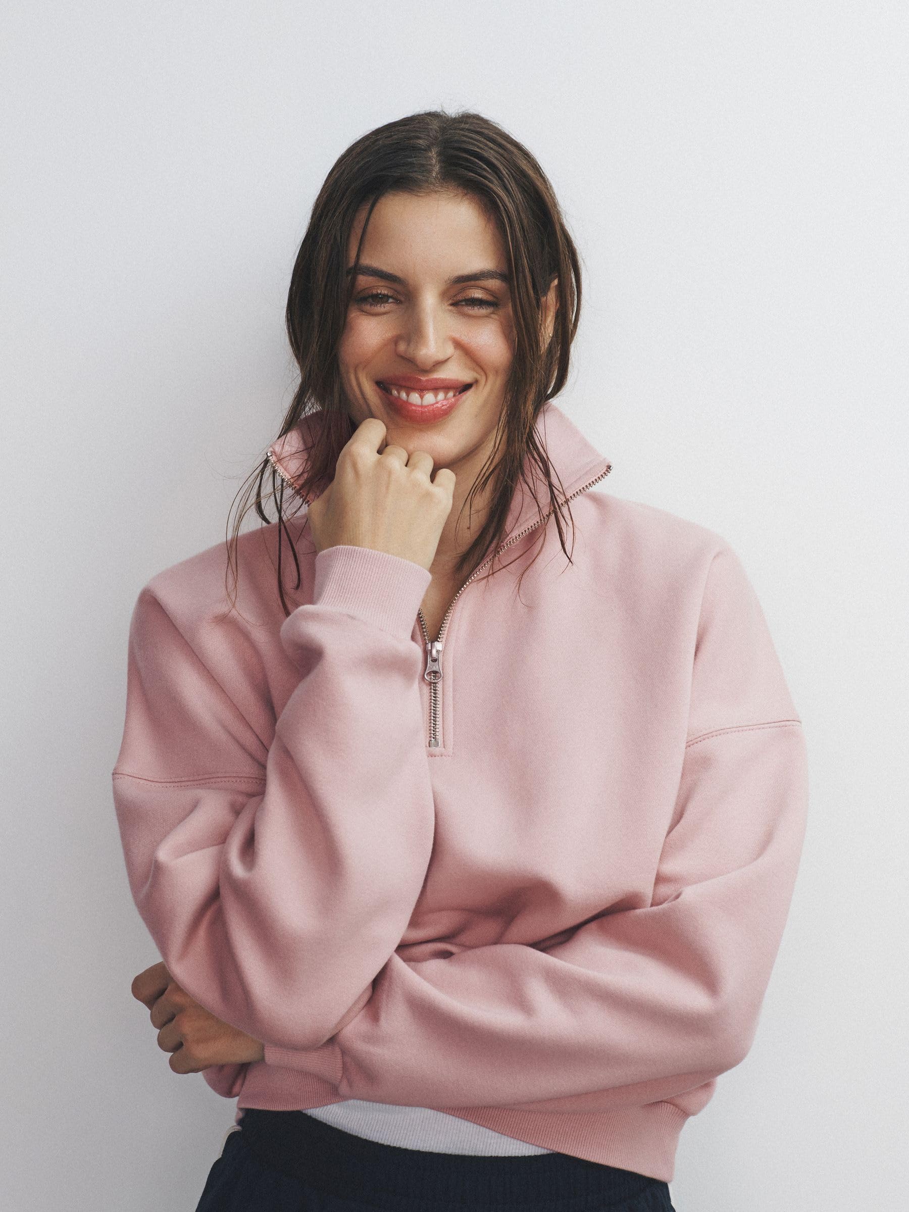 Geo Next The Set felpa collo alto donna 2 pezzi a coste zip