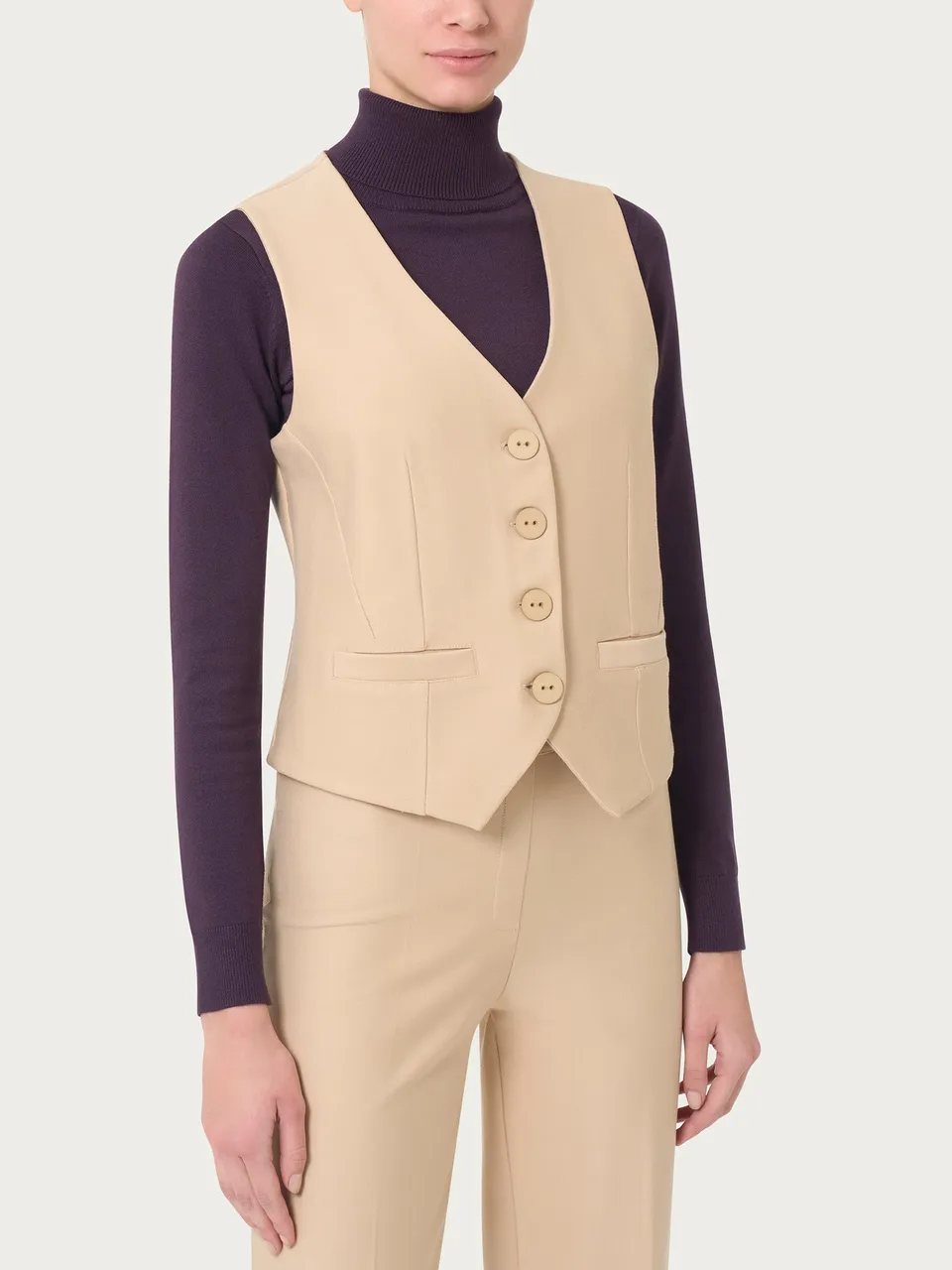 Ragno Compact gilet 4 bottoni Irish Cream regular