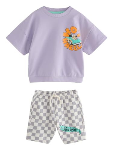 Next Hot Wheels completo t-shirt e shorts 104-110 a quadri