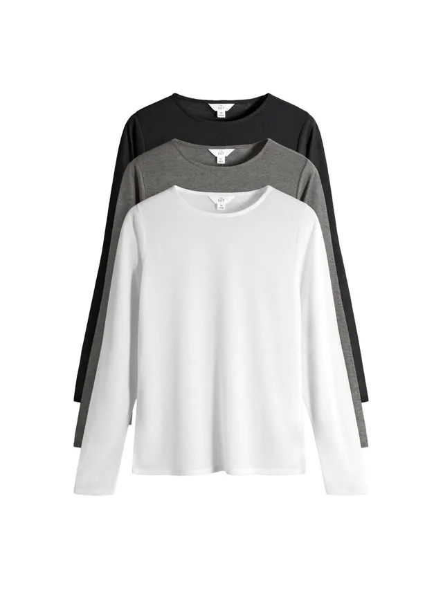 Next The Set magliette trasparenti manica lunga 3 pezzi