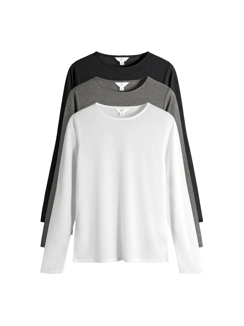 Next The Set magliette trasparenti manica lunga 3 pezzi