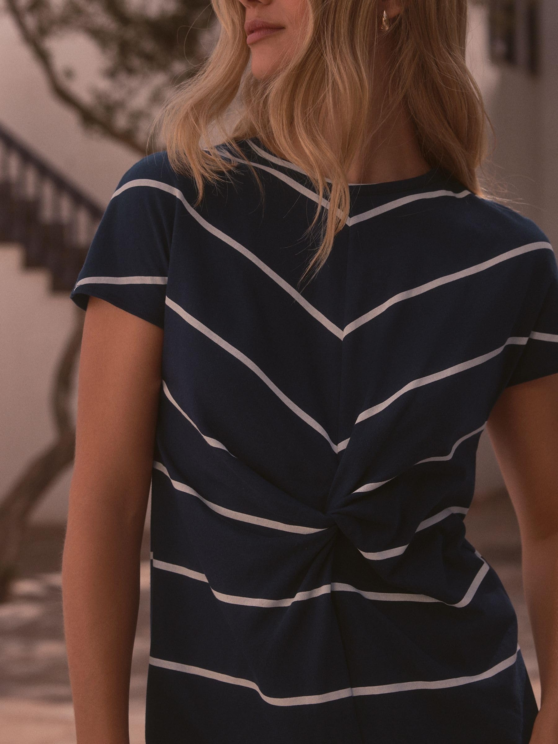 Next abito t-shirt torchon cotone nero midi