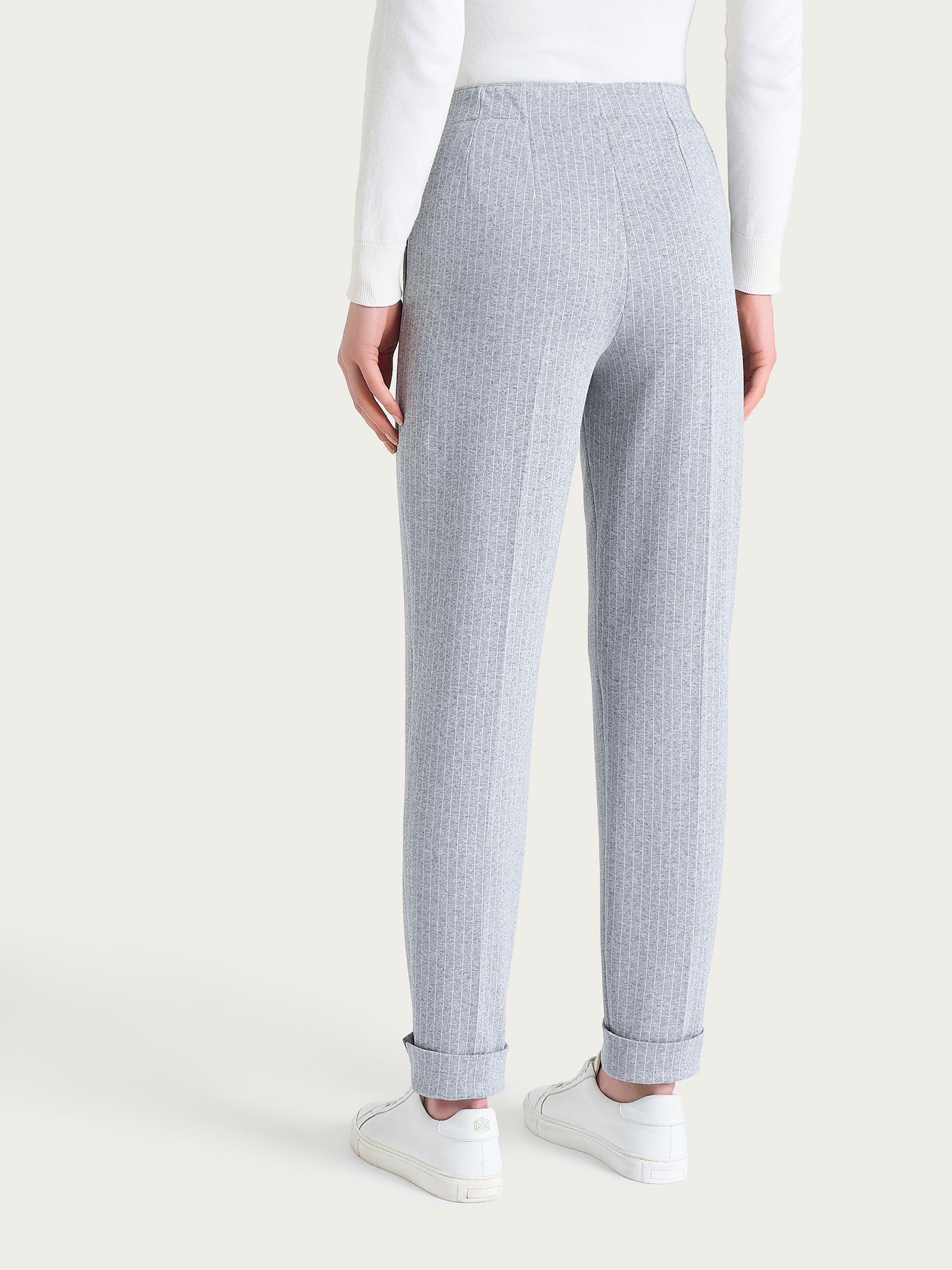 Ragno Compact Pantalone Sigaretta Gessato Grigio Skinny