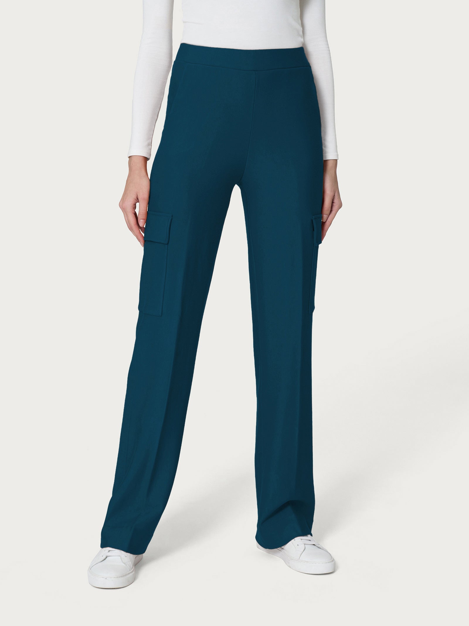 Ragno Comfort Pantalone cargo ampio Reflecting Pond felpa