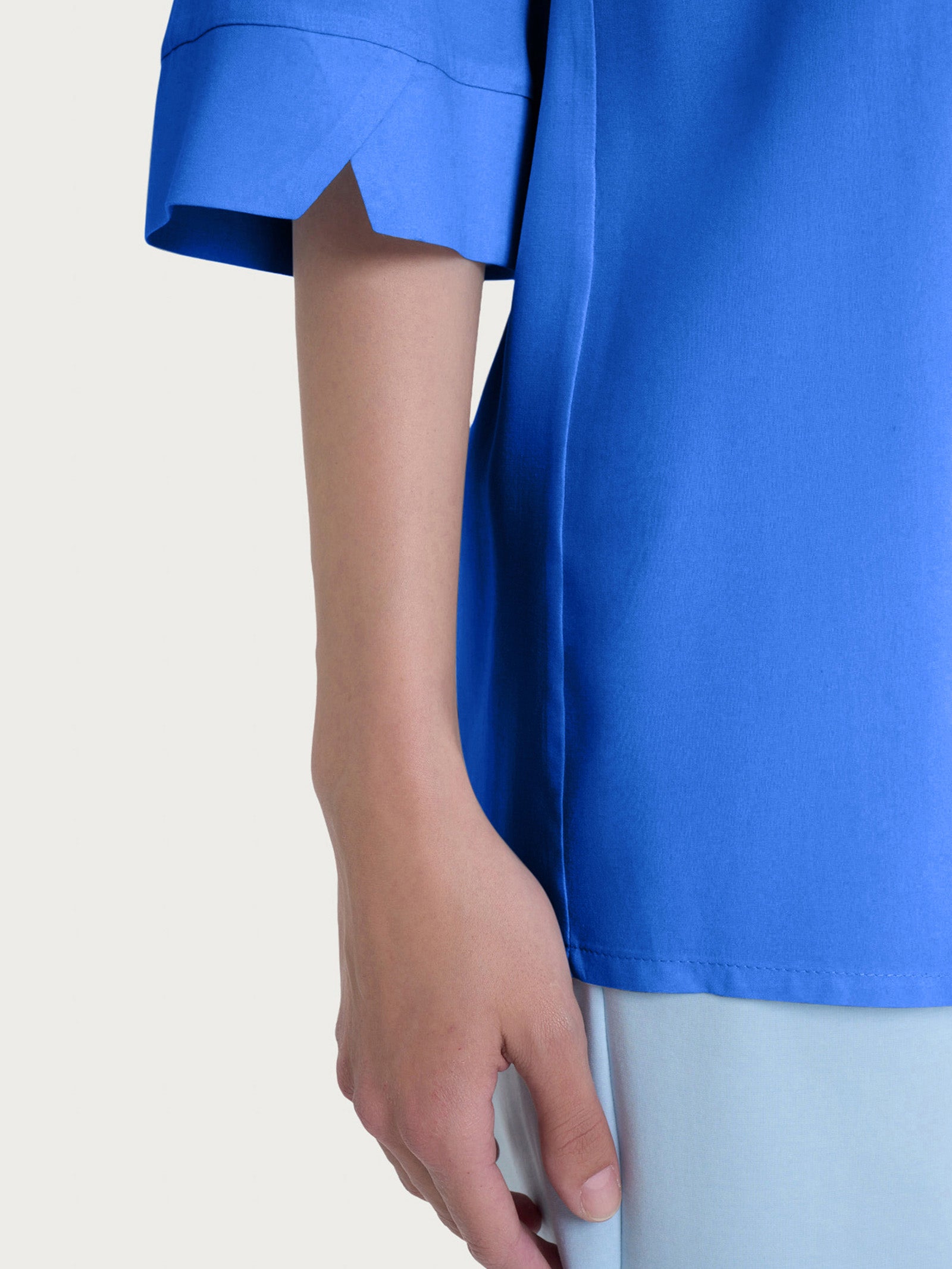 Ragno Ecoseta blusa scollo V dazzling blue viscosa