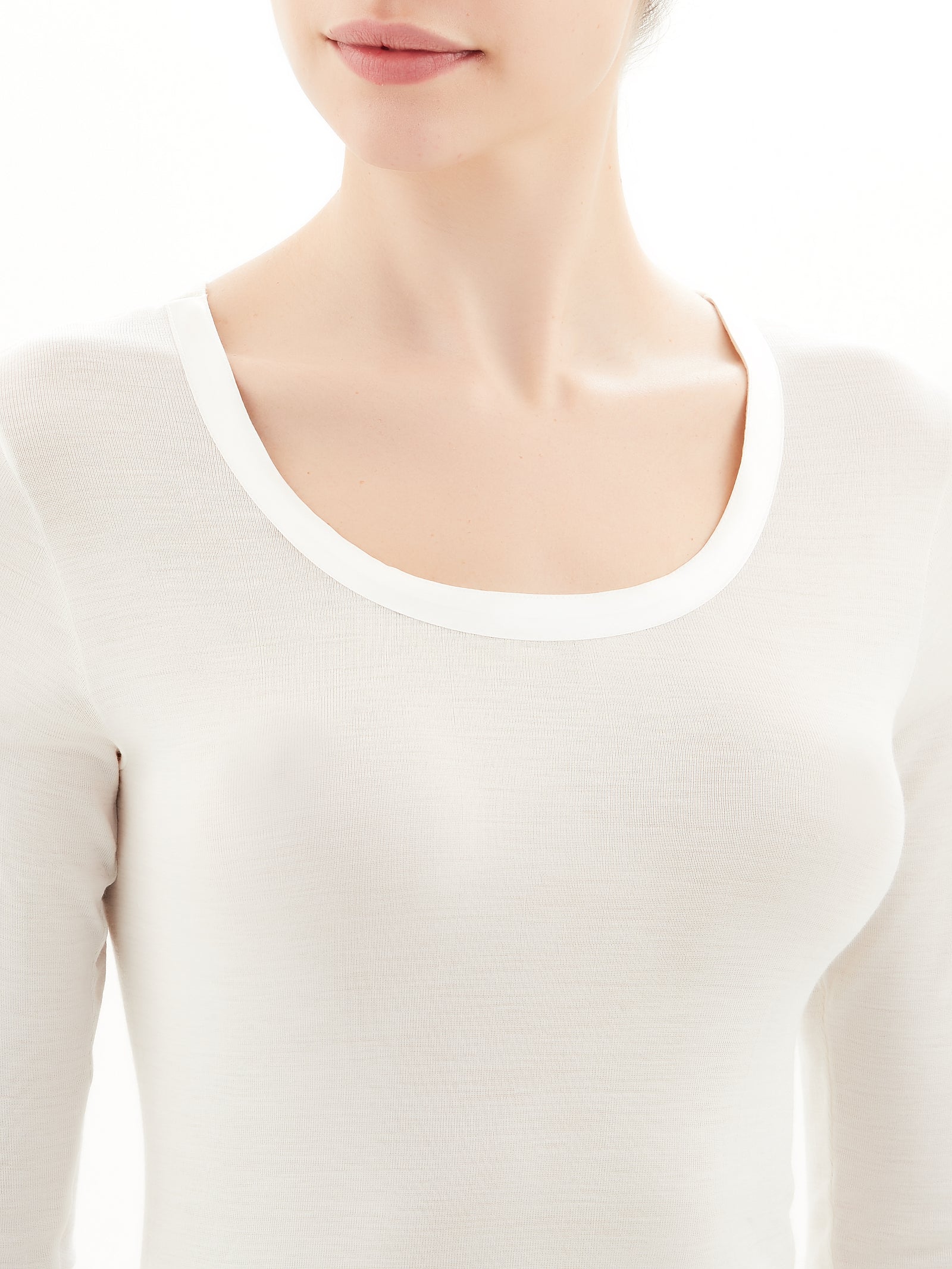 Ragno Wonderwool Maglietta lana merino bianco seta