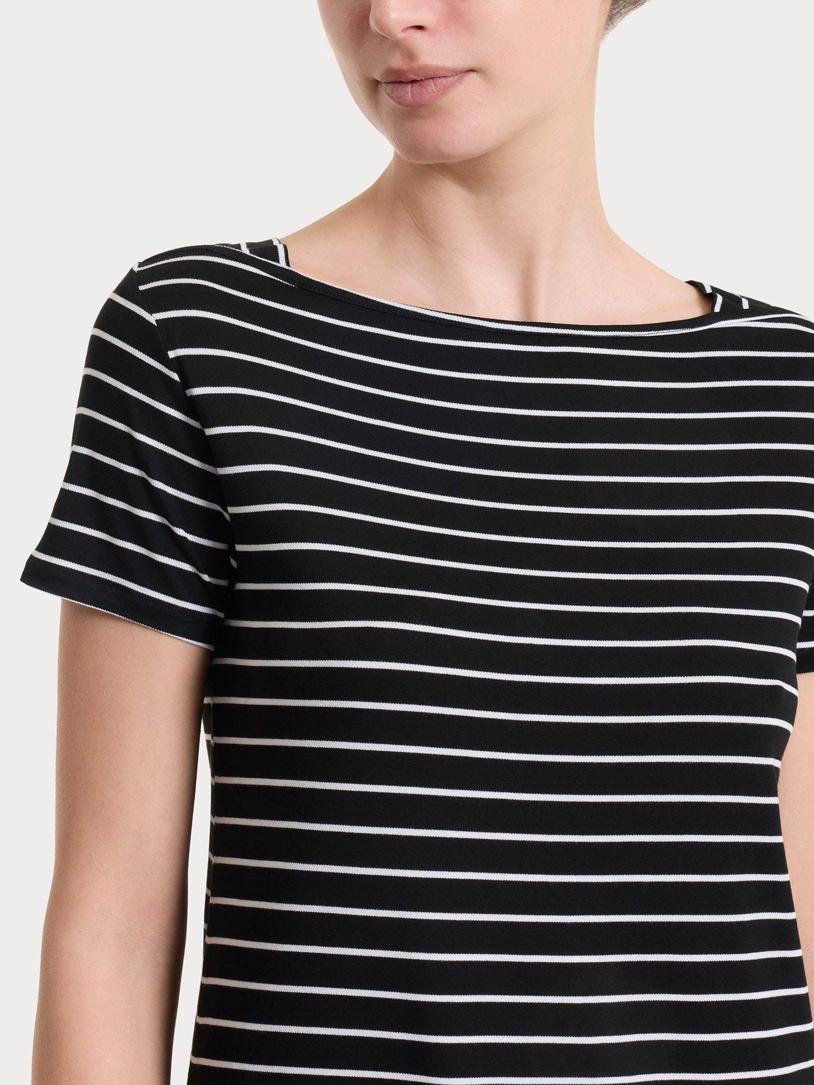 Ragno Summer Light Righe nero maglietta barchetta