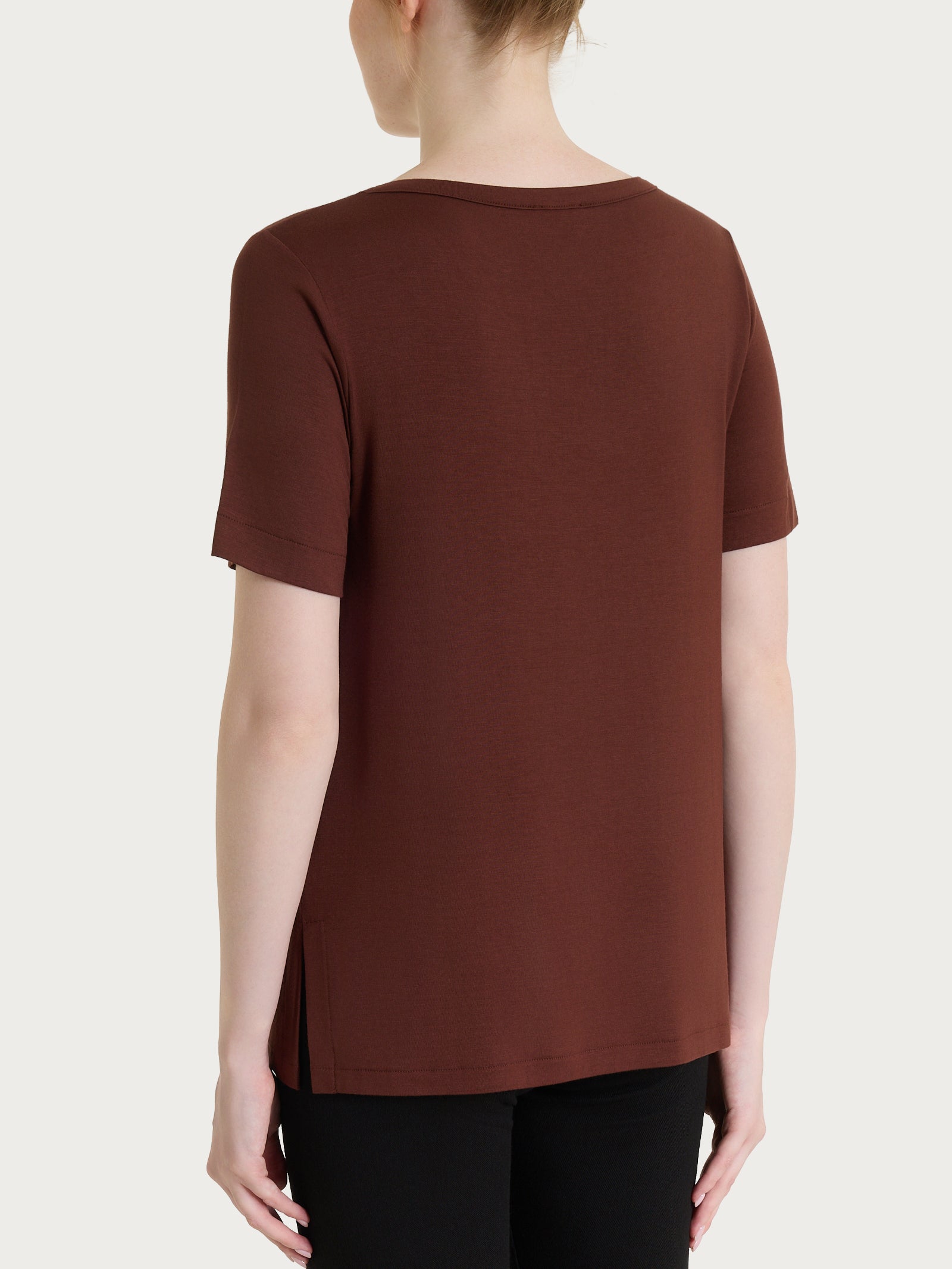 Ragno Viscosa Summer maglietta paillettes marrone Chocolate