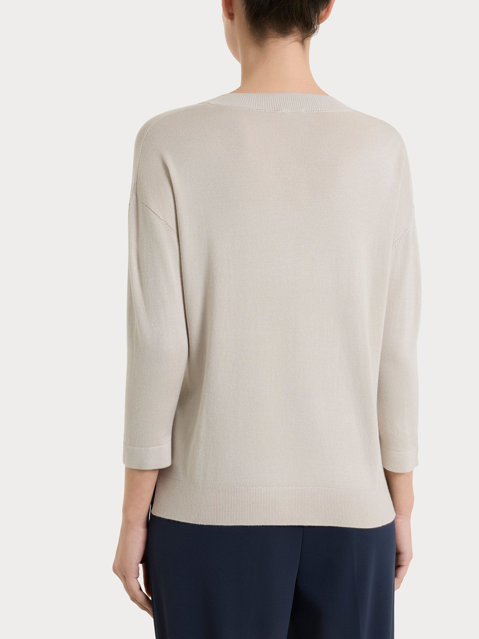 Ragno Summertime maglia scollo a V Champignon manica 3/4
