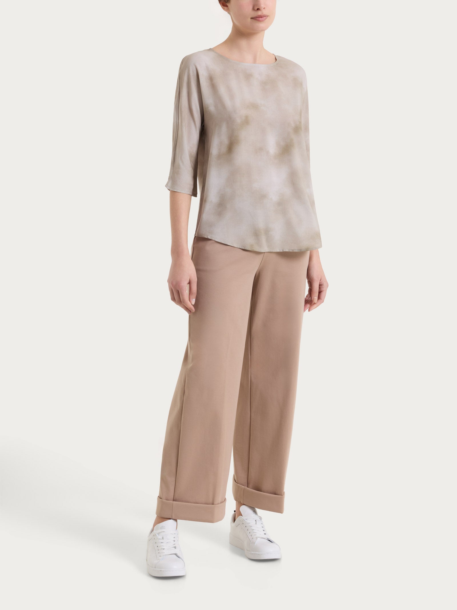 Ragno EcoSeta blusa manica 3/4 Fant. Crockery raso viscosa