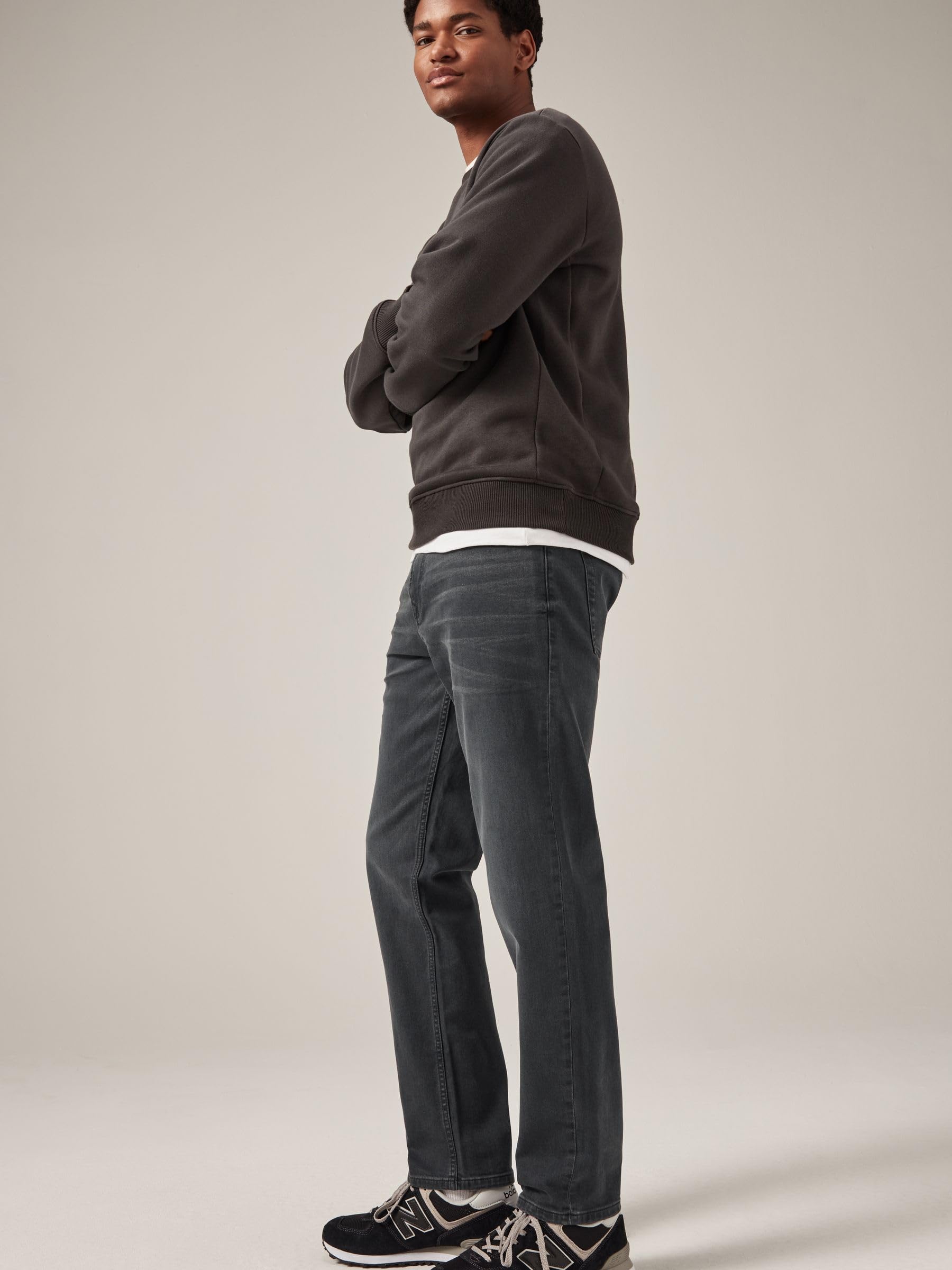 Next jeans uomo classico W38 L31 grigio carbone