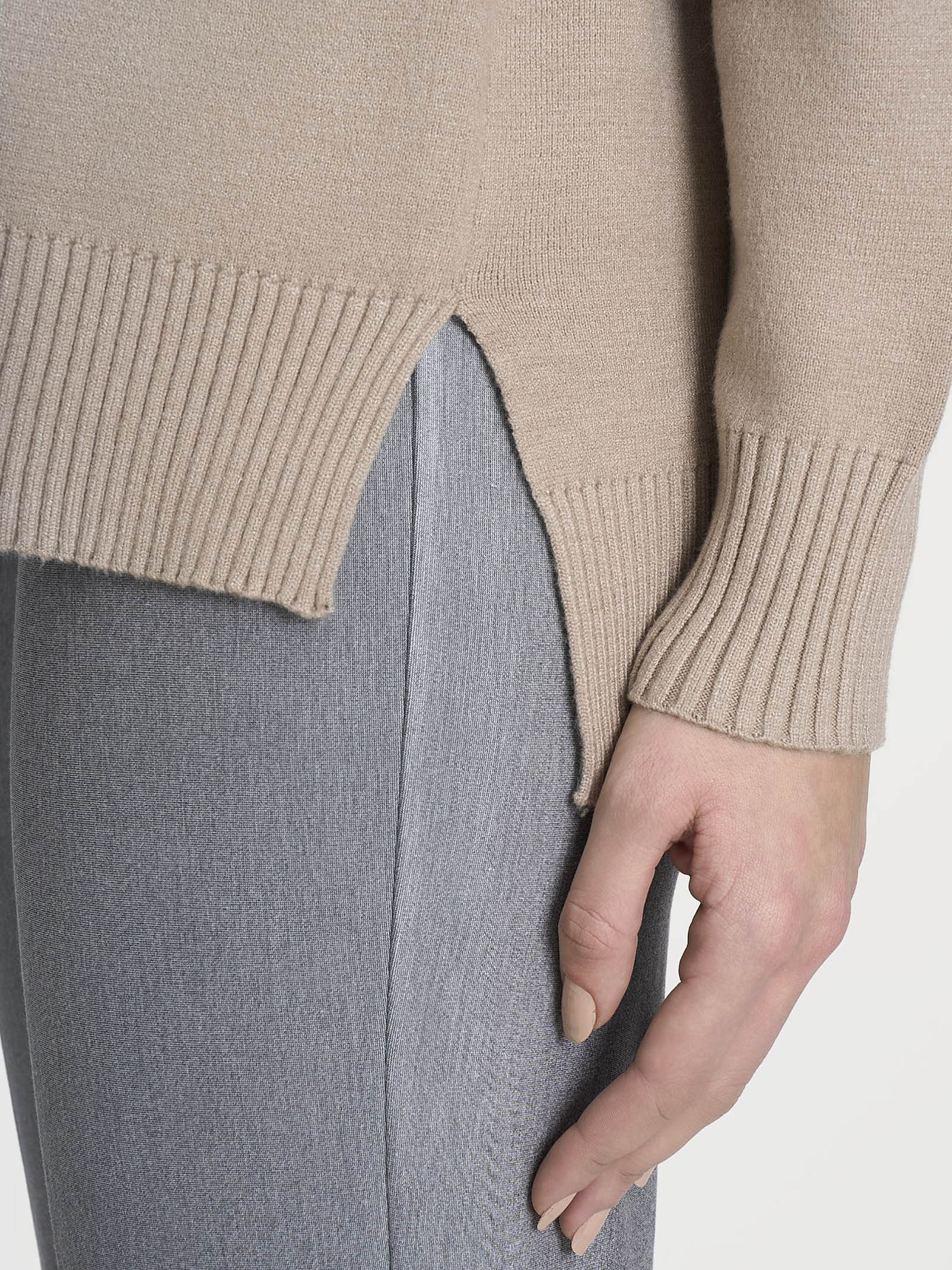 Ragno Super Soft Cardigan Donna Cammello Aperto Boxy