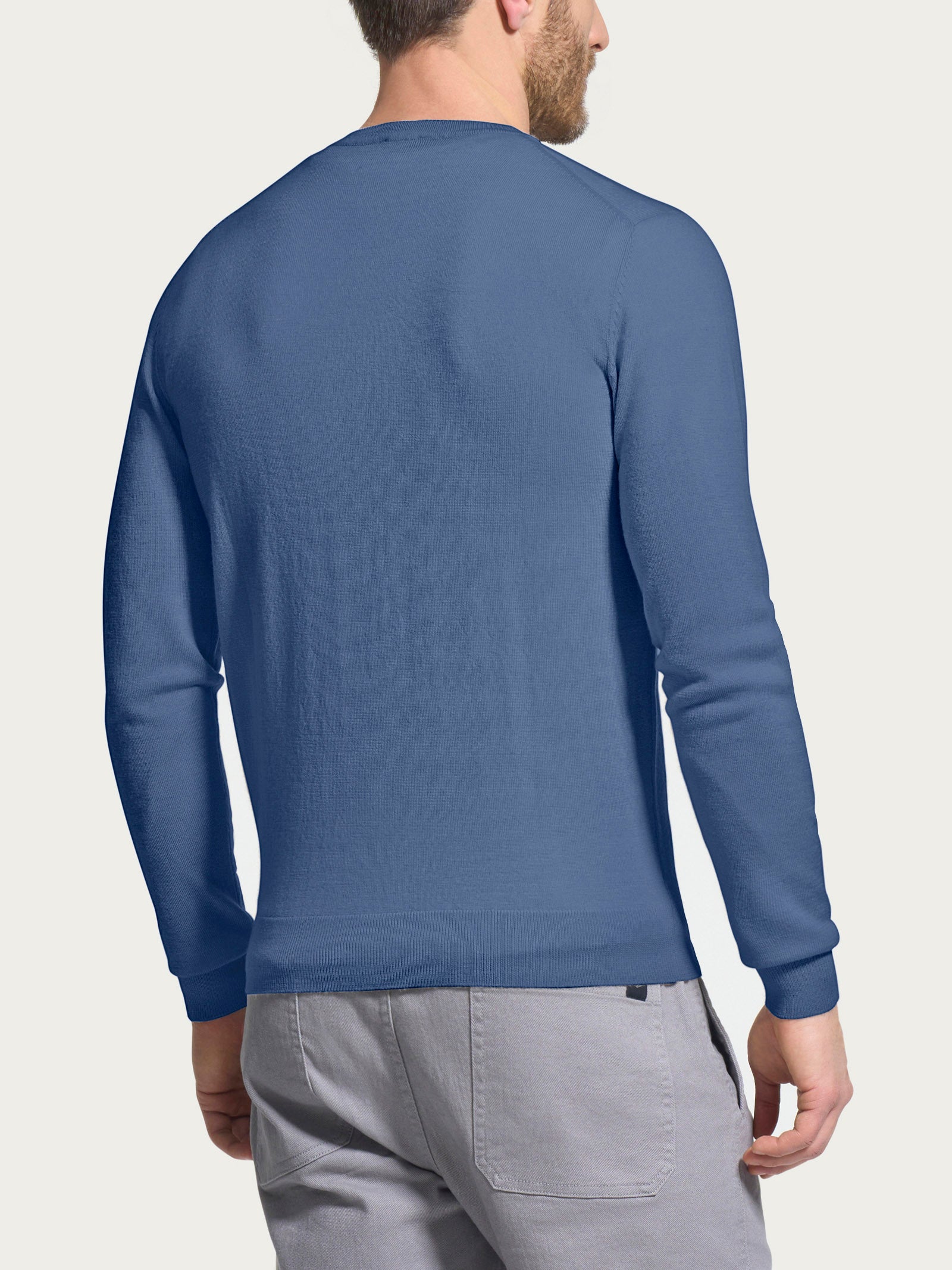 Ragno Merino Soft Pull Girocollo Blu Cobalto lana