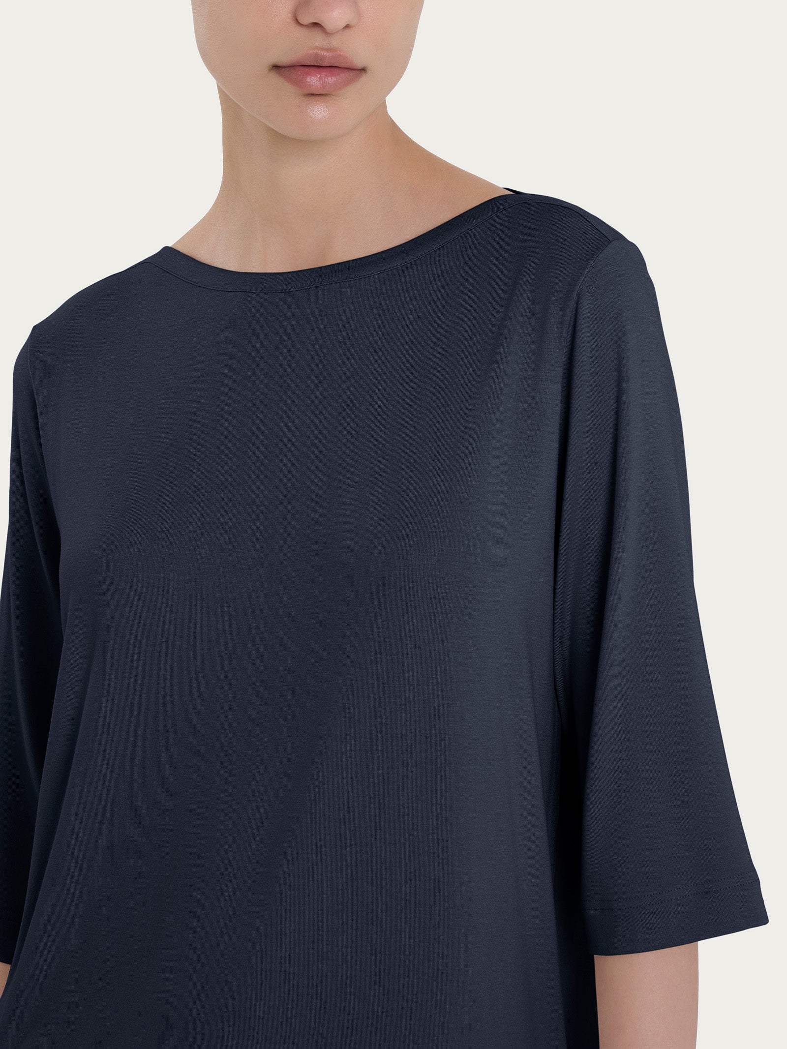 Ragno Viscosa Summer Maglietta Bleu manica 3/4 soft