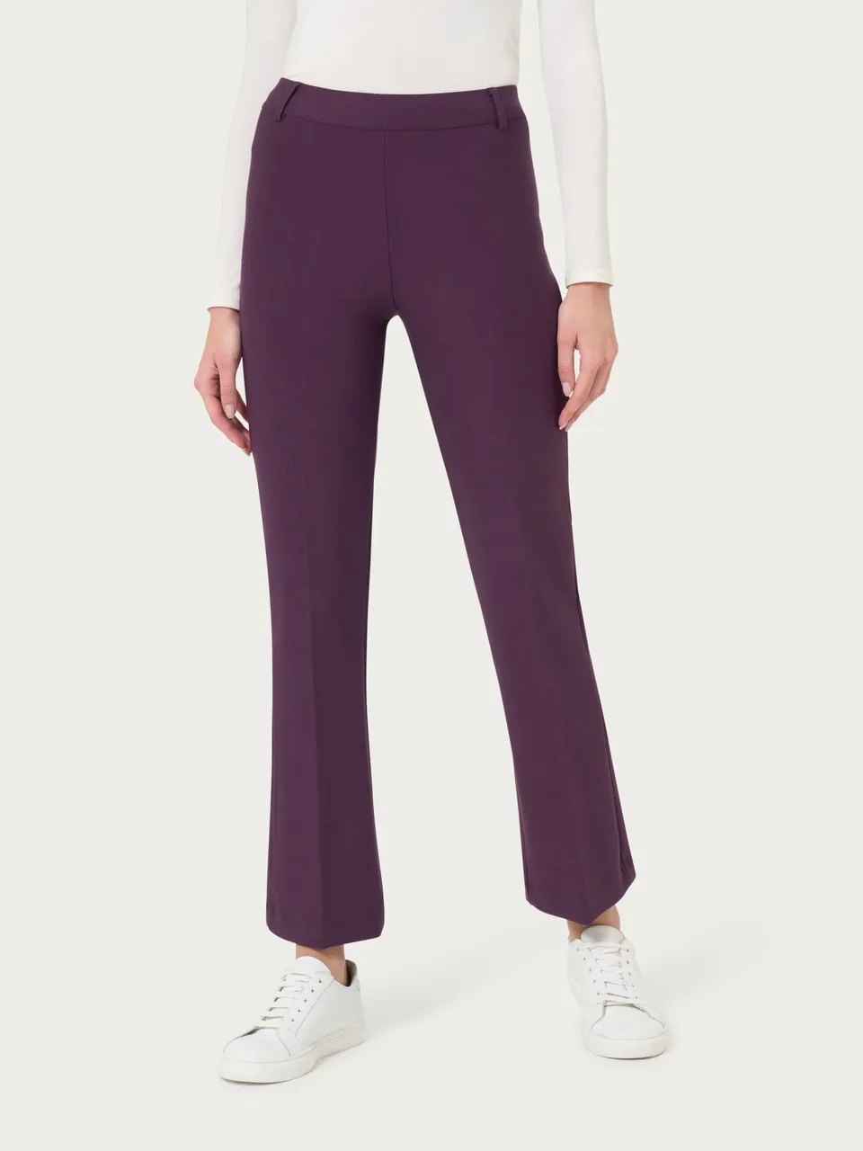 Ragno Compact pantalone flare Plum Perfect caviglia
