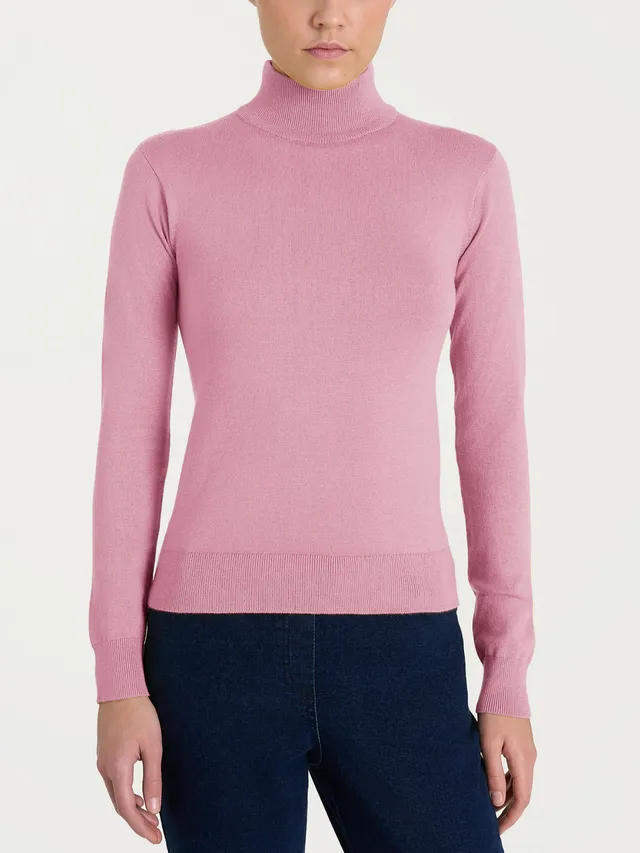 Ragno Four Seasons maglia lupetto tinta unita donna lilla leggera