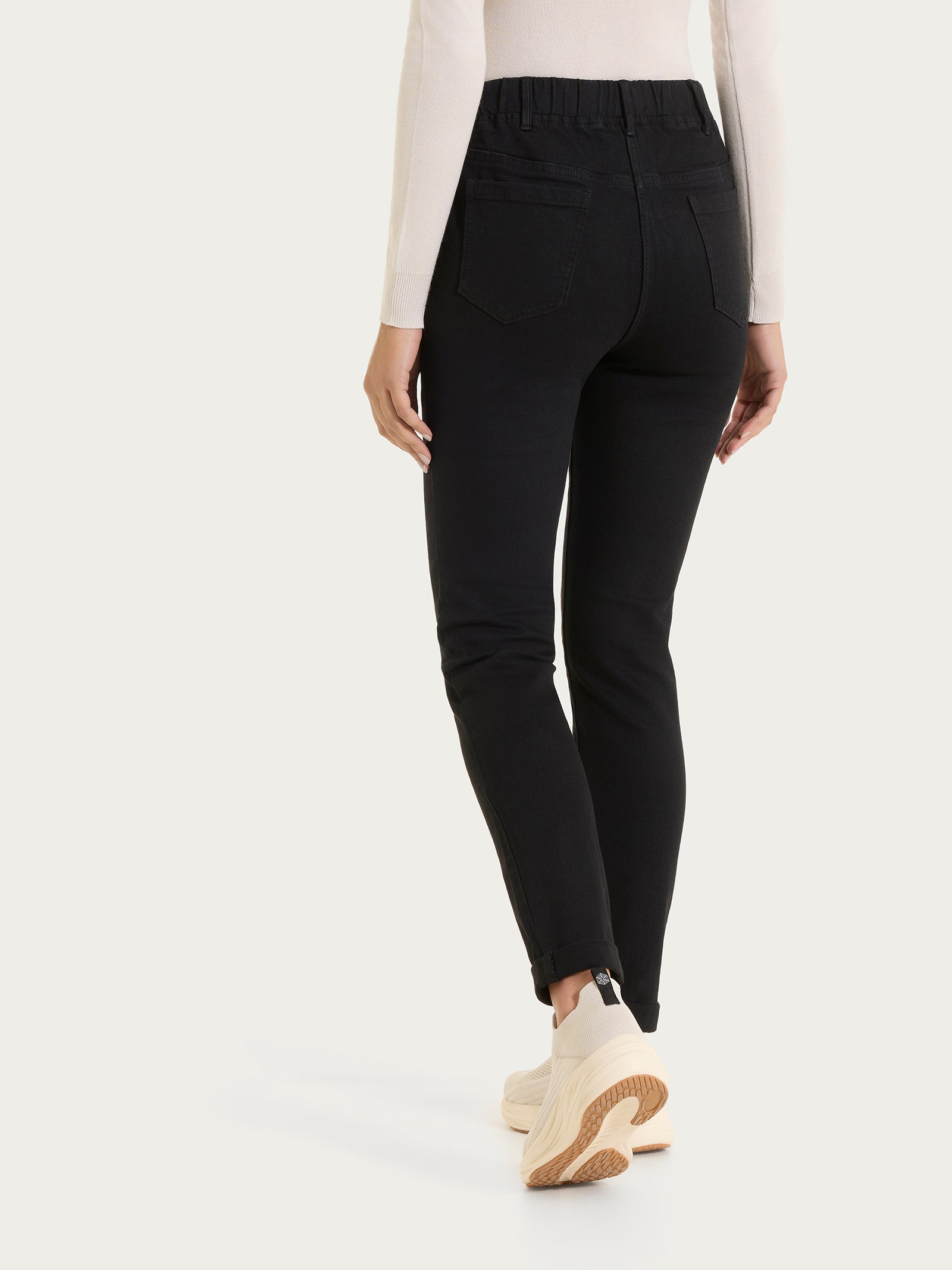 Ragno Super Denim Jeans 5 Tasche Nero Cotone Elasticizzato