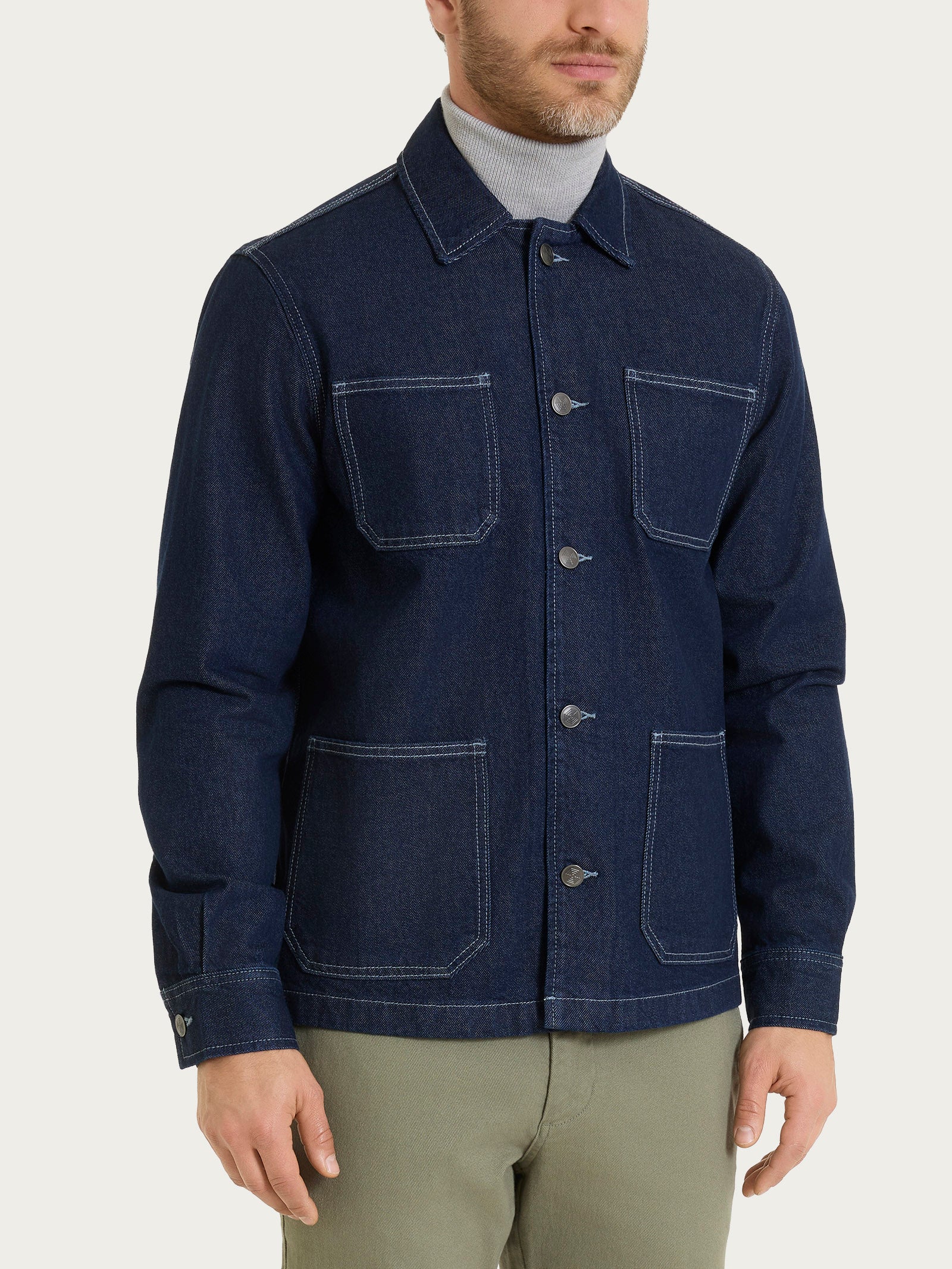 Ragno Super Denim Utility giacca uomo Dark Navy