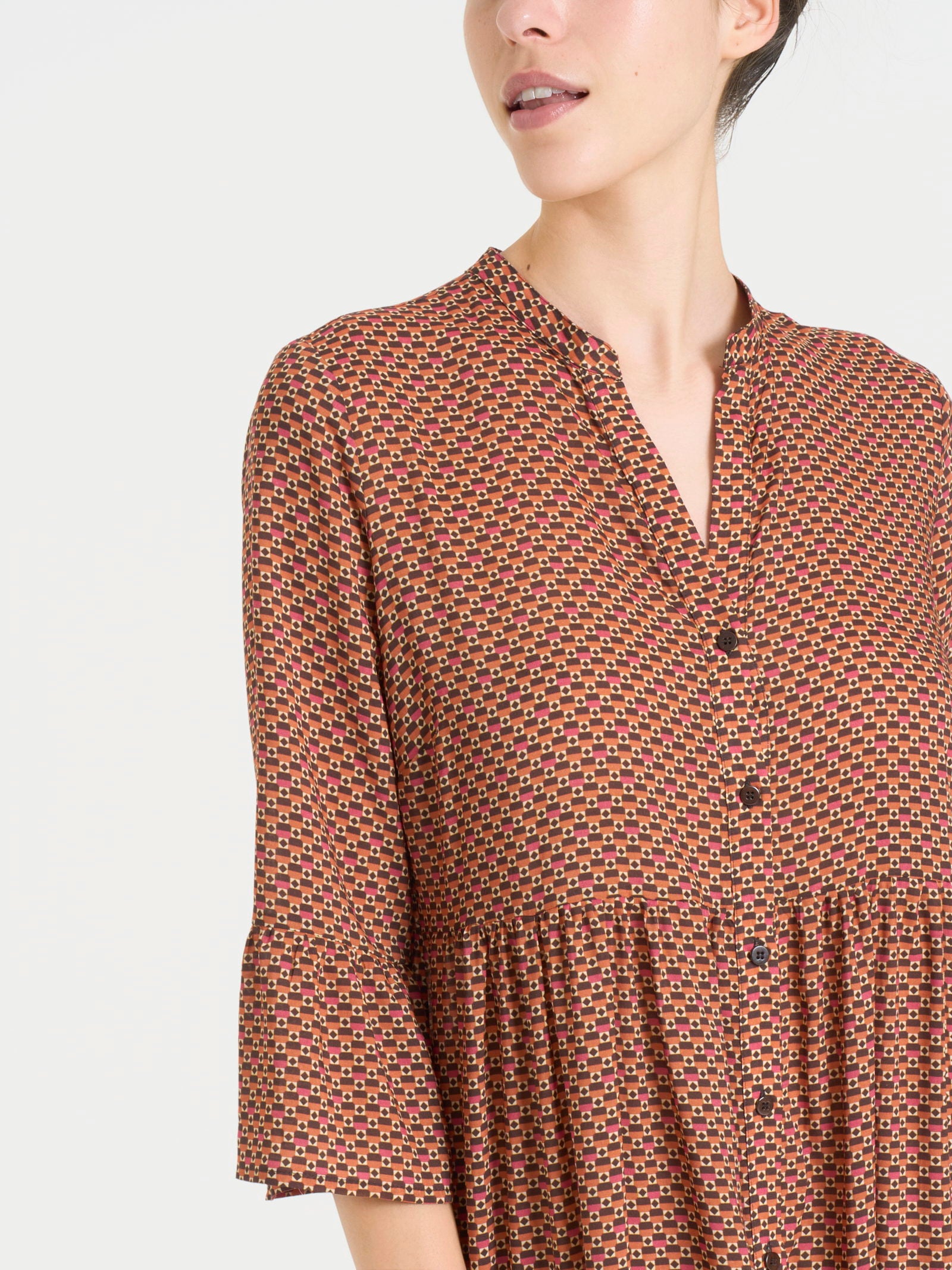 Ragno EcoSeta Abito lungo donna Spice Route manica 3/4