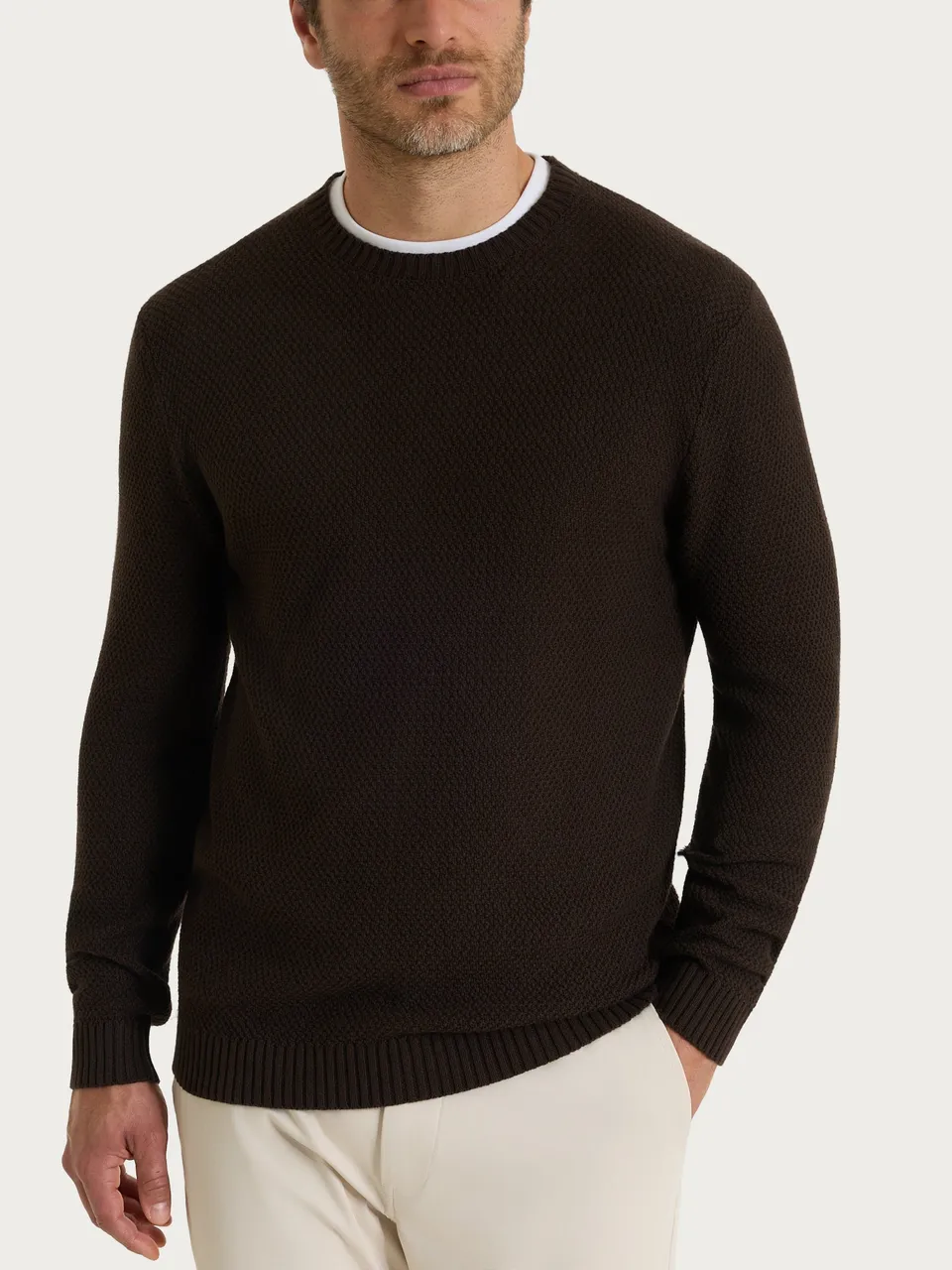 Ragno Maglia Girocollo Punto Maglia Chocolate Torte puro cotone