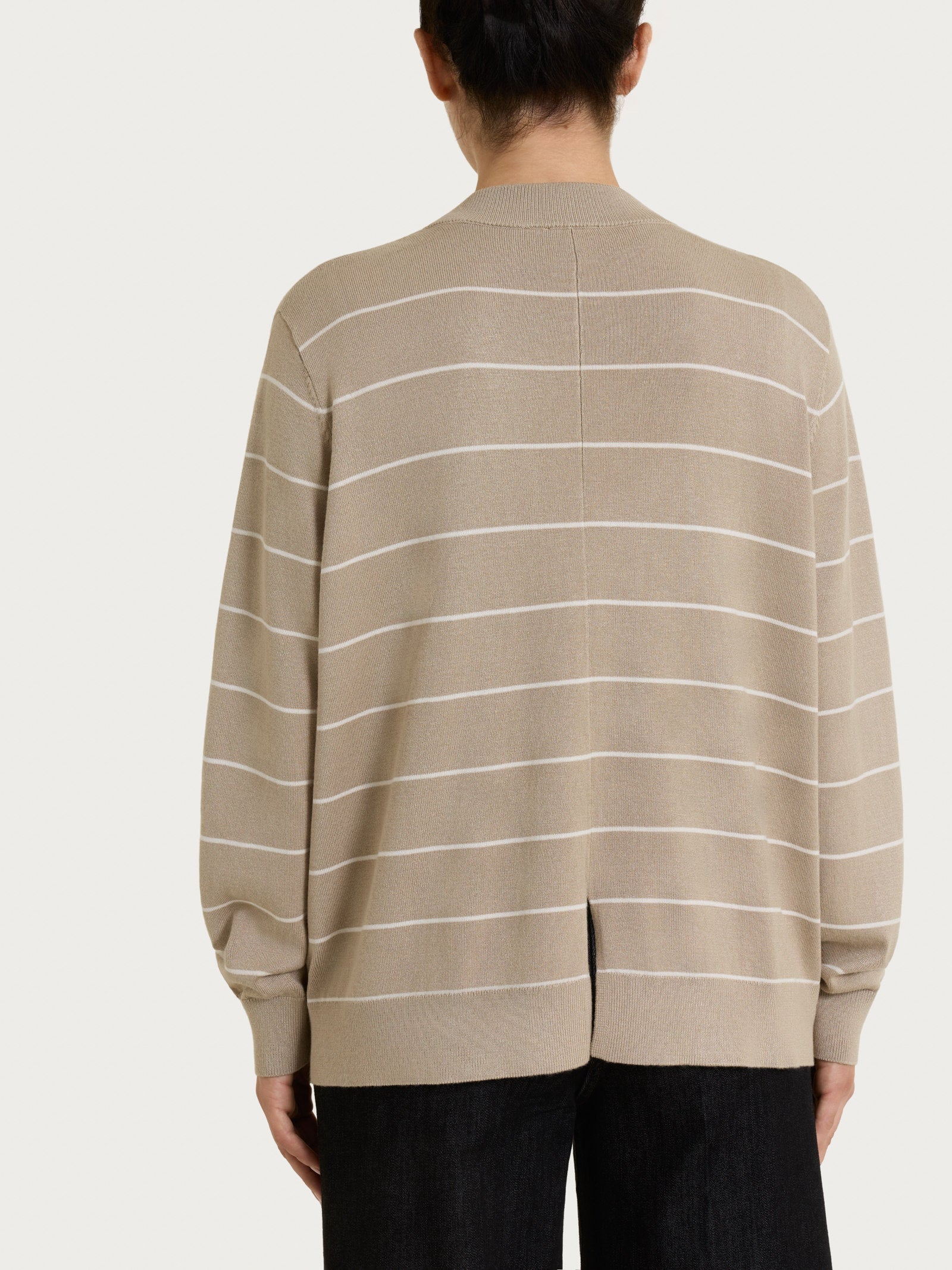 Ragno Four Seasons Cardigan aperto righe Fant.Glace