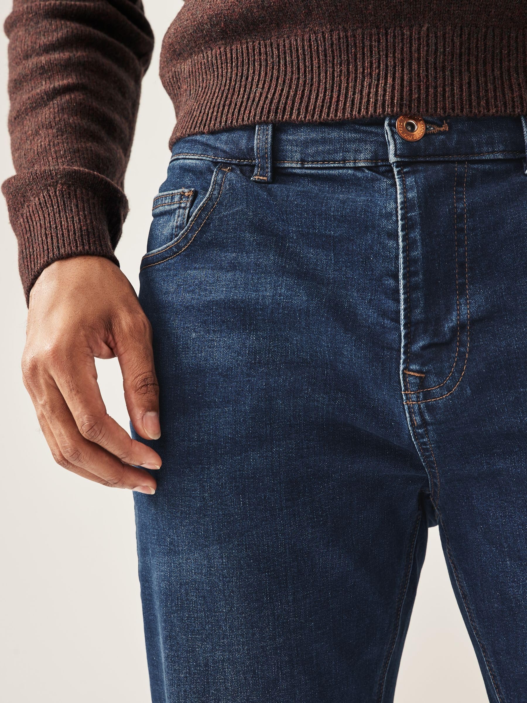 Next jeans classici uomo elasticizzati misto cotone blu