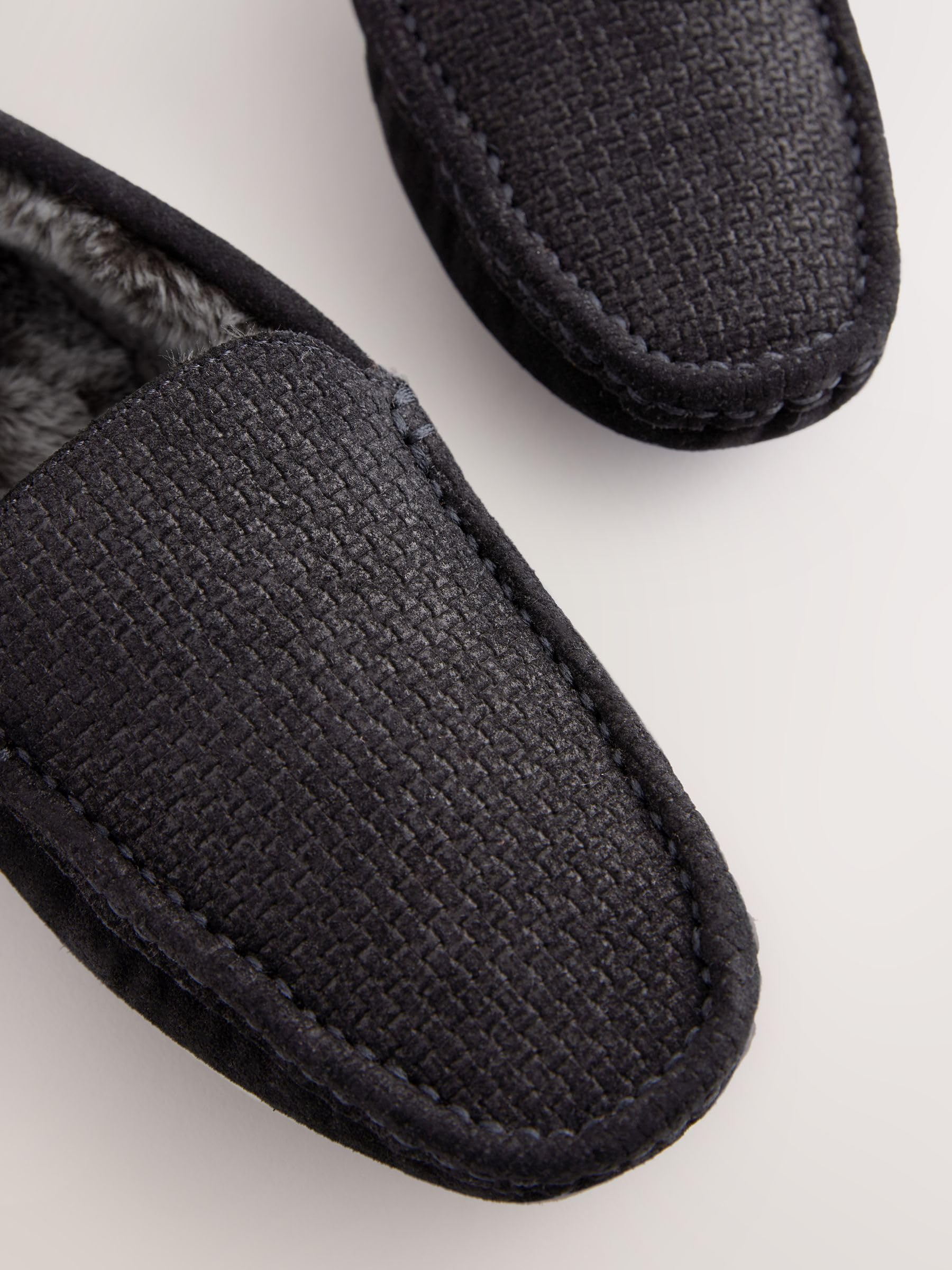 Next pantofole mocassino scamosciate uomo 42 EU fodera pelliccia
