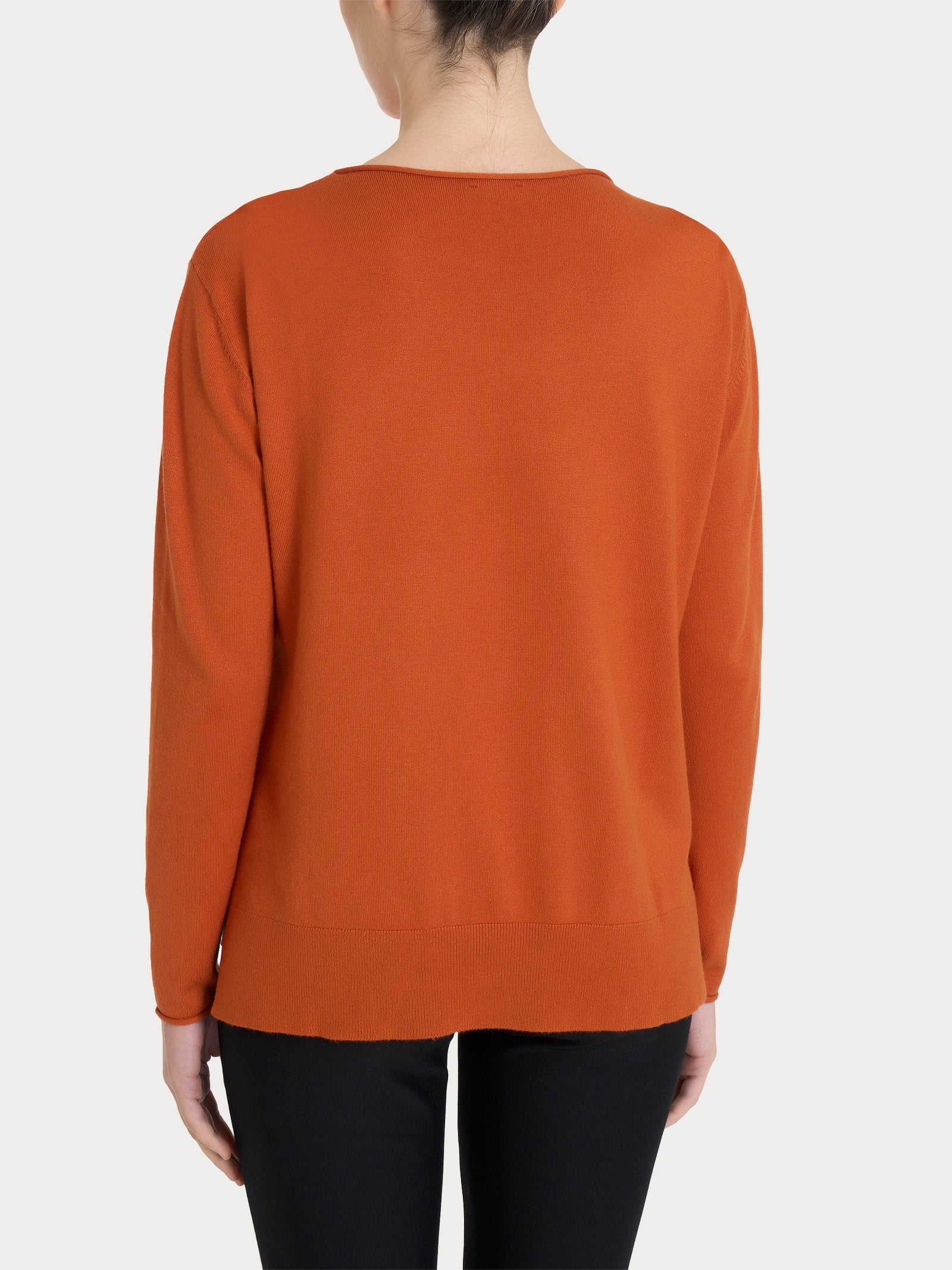 Ragno Four Seasons Maglia Girocollo Asimmetrica Rust viscosa