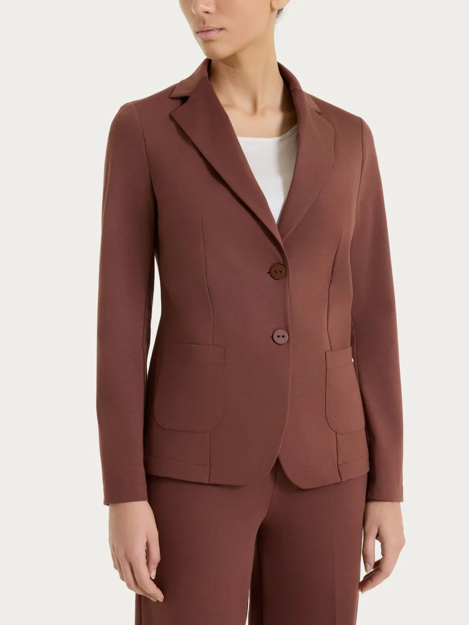 Ragno Compact Light blazer due bottoni leggero cappuccino